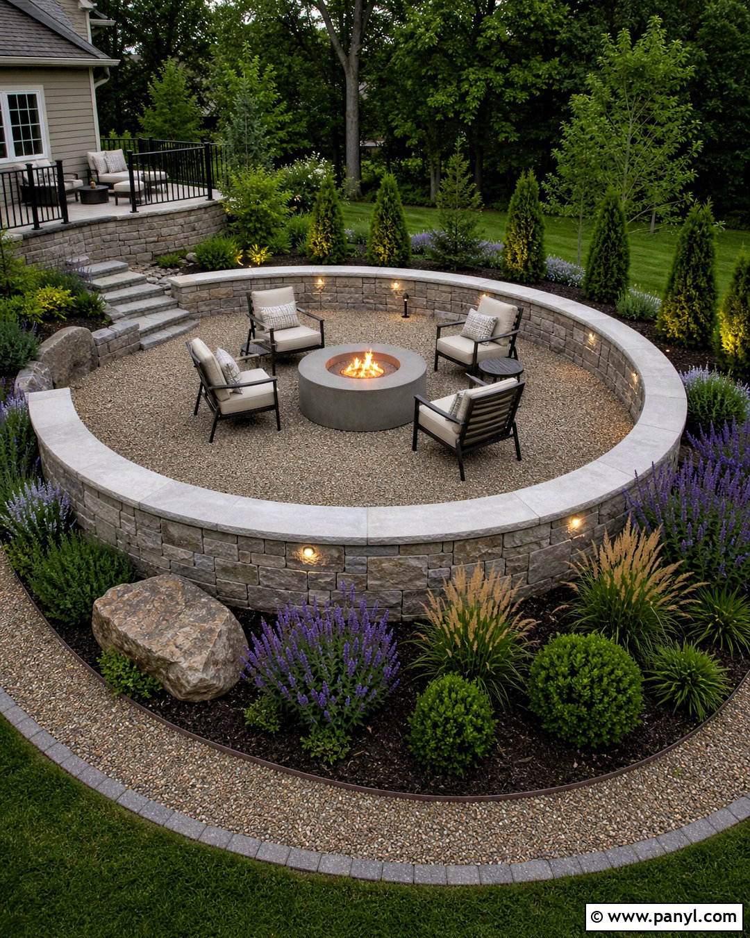Curved Garden Wall - 20 backyard wall design ideas