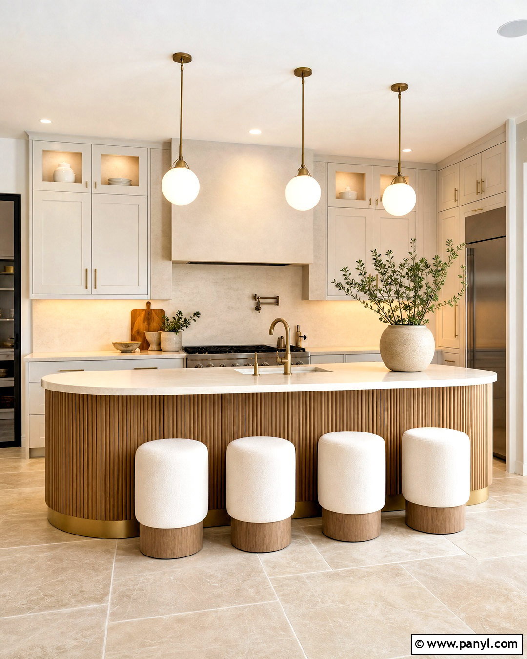 Curved Kitchen Island - 20 kitchen island ideas