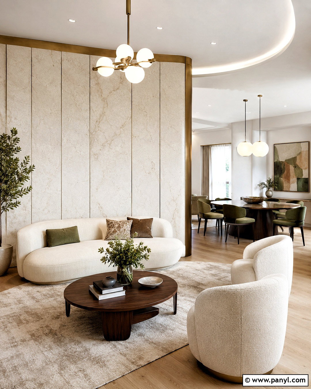 Curved Marble Feature Wall - 20 marble wall design luxury ideas