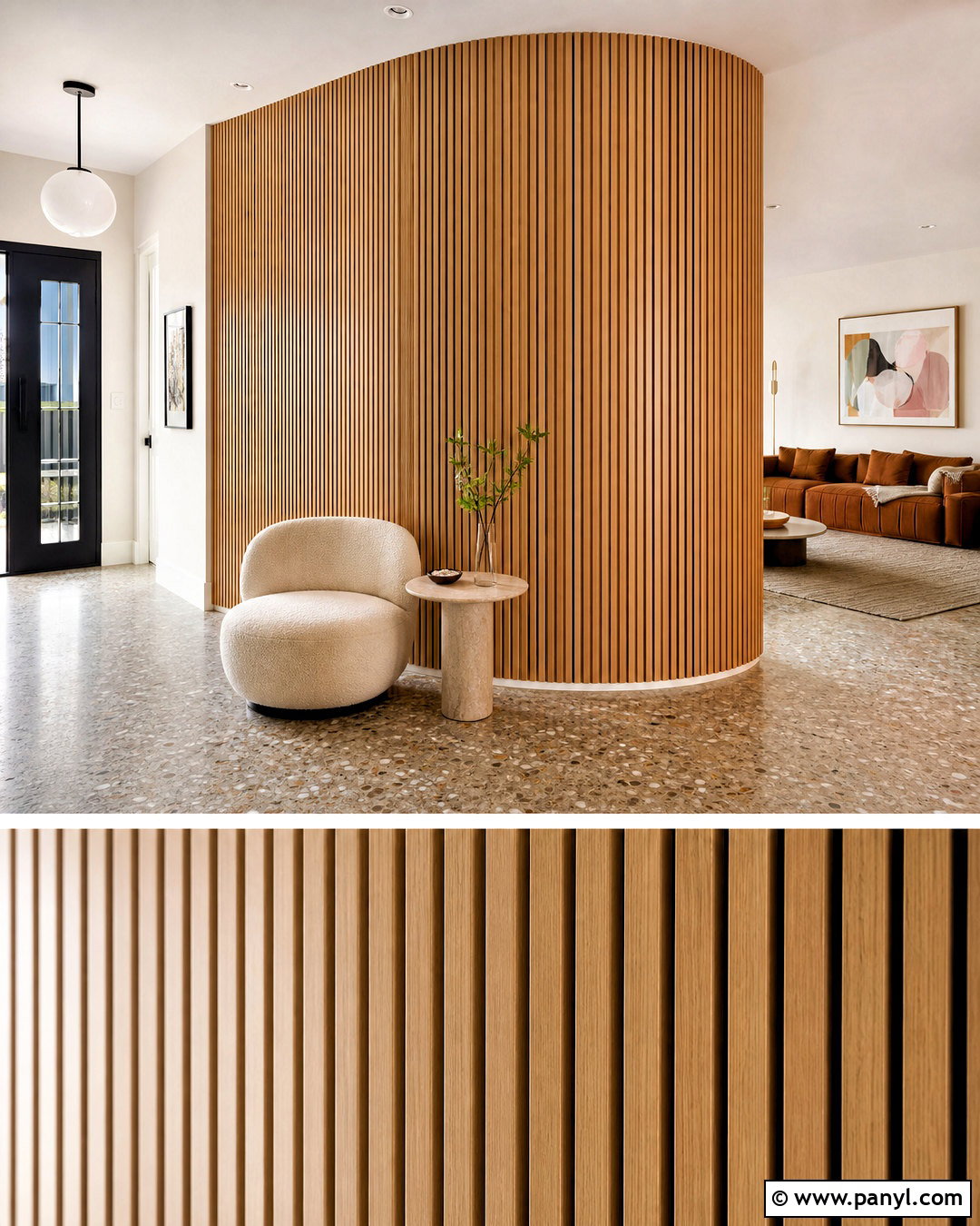 Curved Slat Wall - 20 slat wall ideas