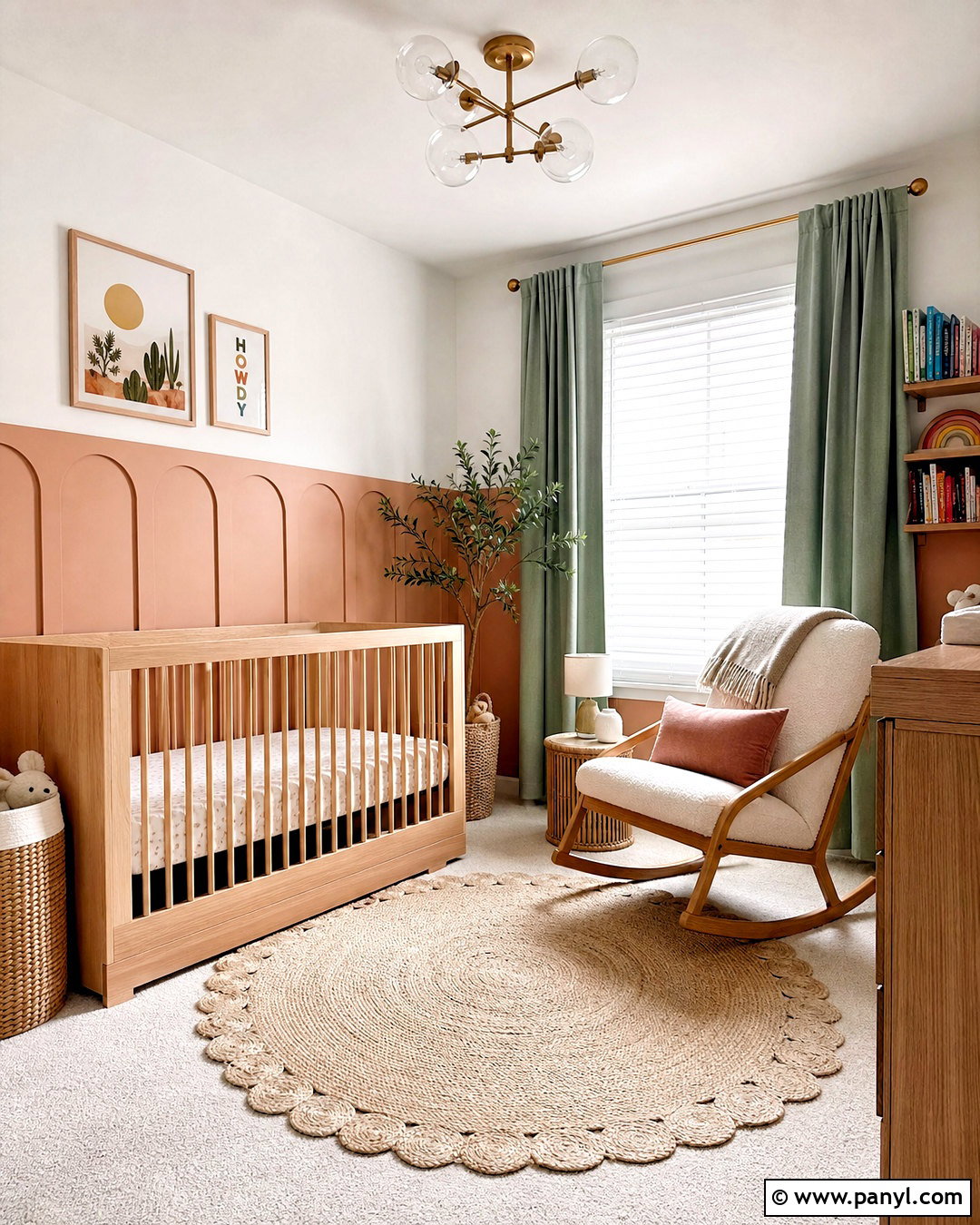 Curved Wainscoting Nursery - 20 modern wainscoting ideas