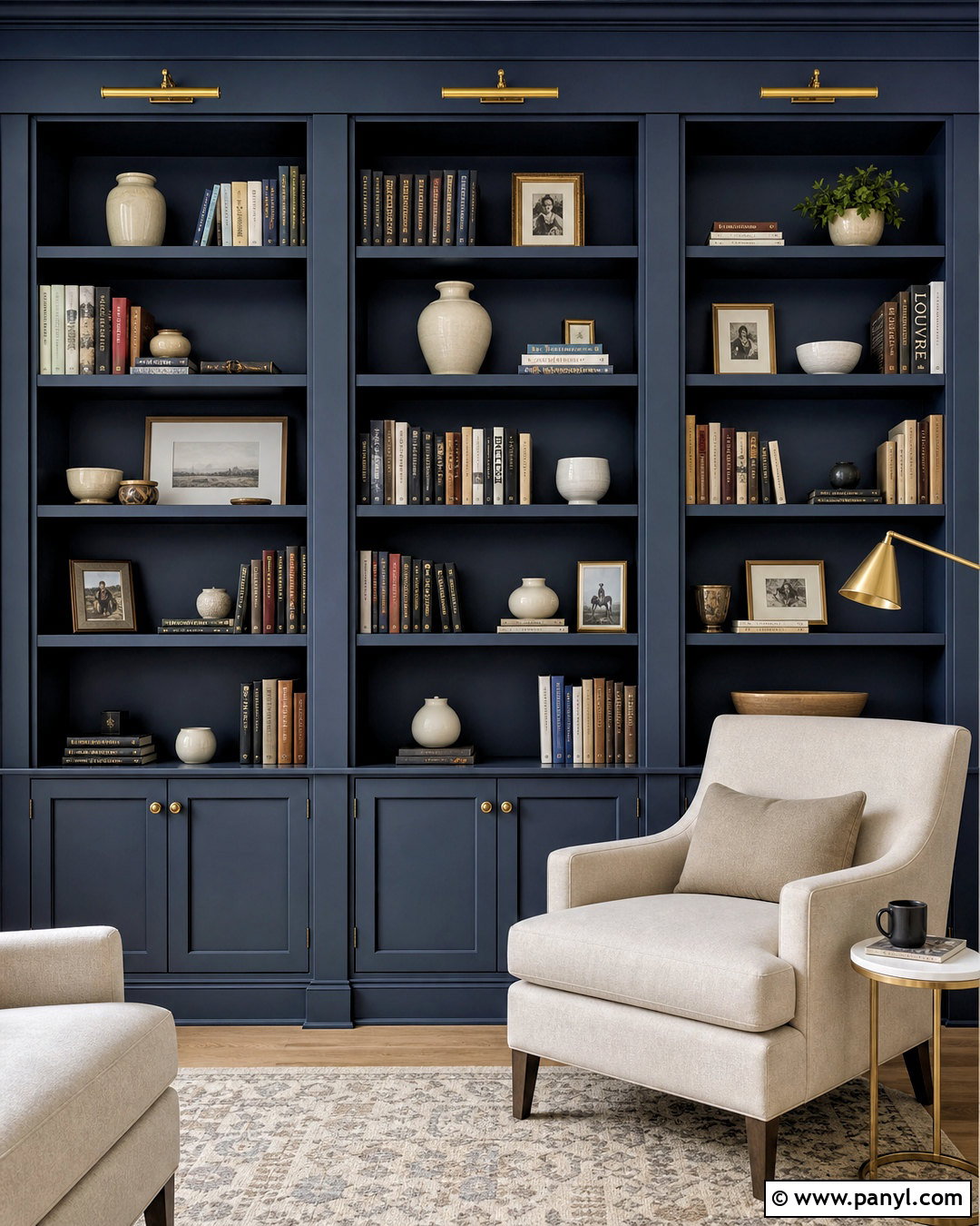 Cyberspace Built-In Bookcases - 20 cyberspace sherwin williams ideas