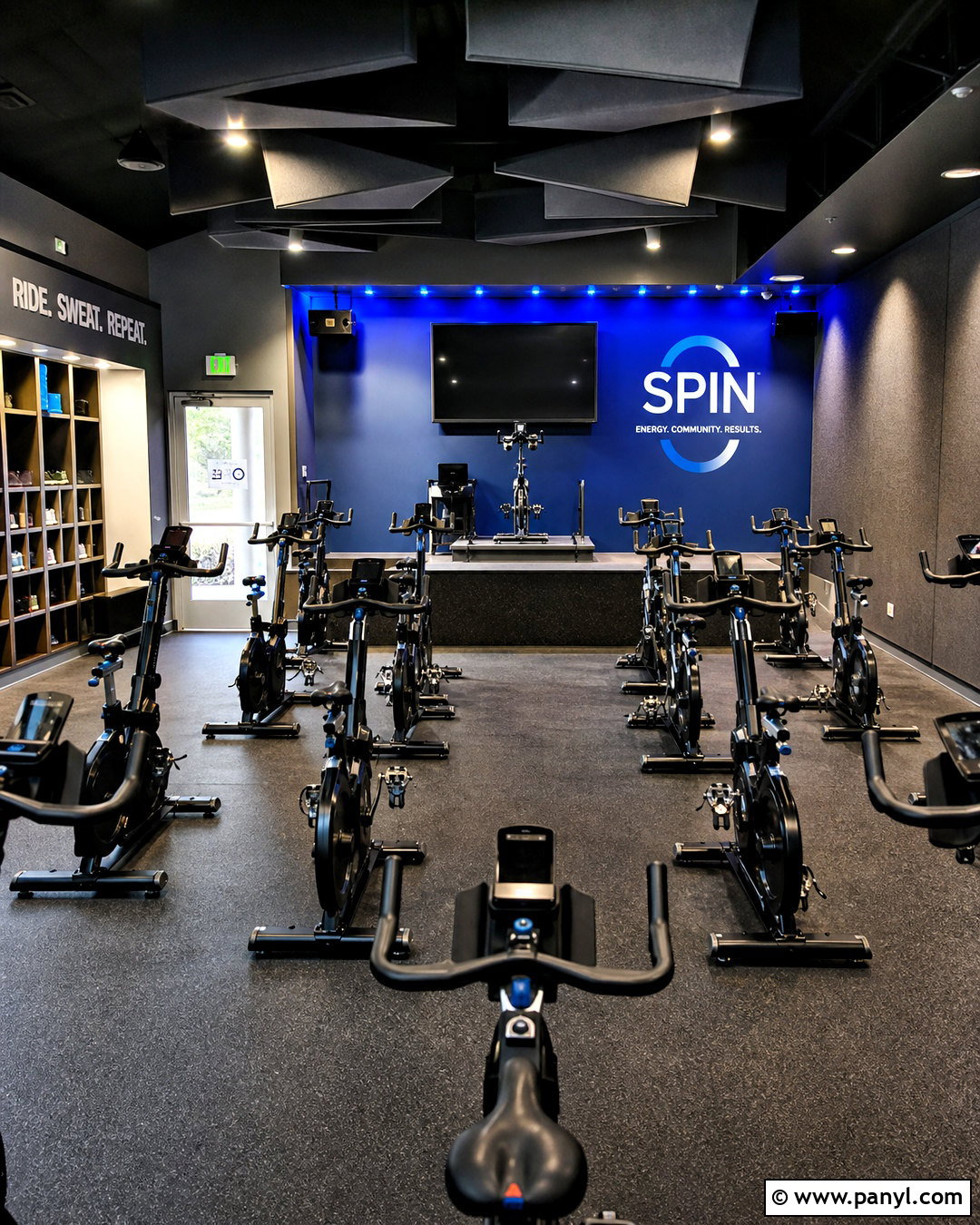 Cycling Fitness Studio Interior - 20 fitness studio design ideas