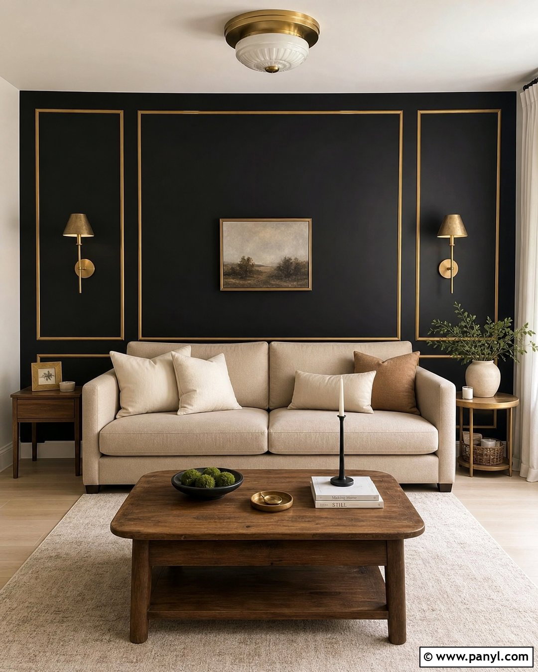 DIY Black And Gold Wall - 30 Black And Gold Wall Ideas