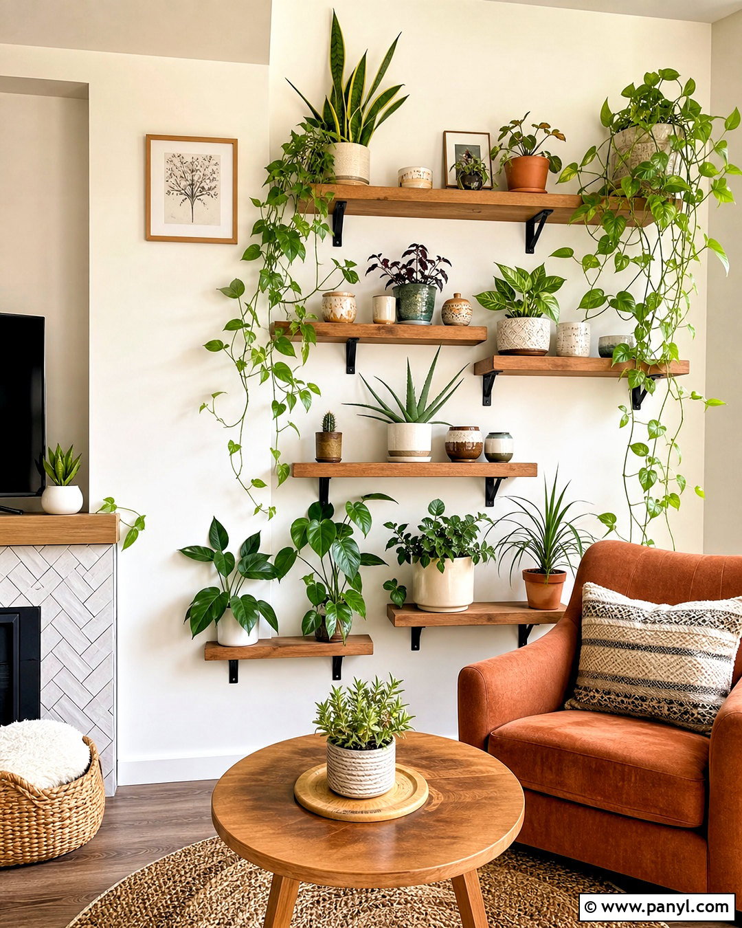 DIY Floating Plant Wall - 20 home aesthetic diy ideas