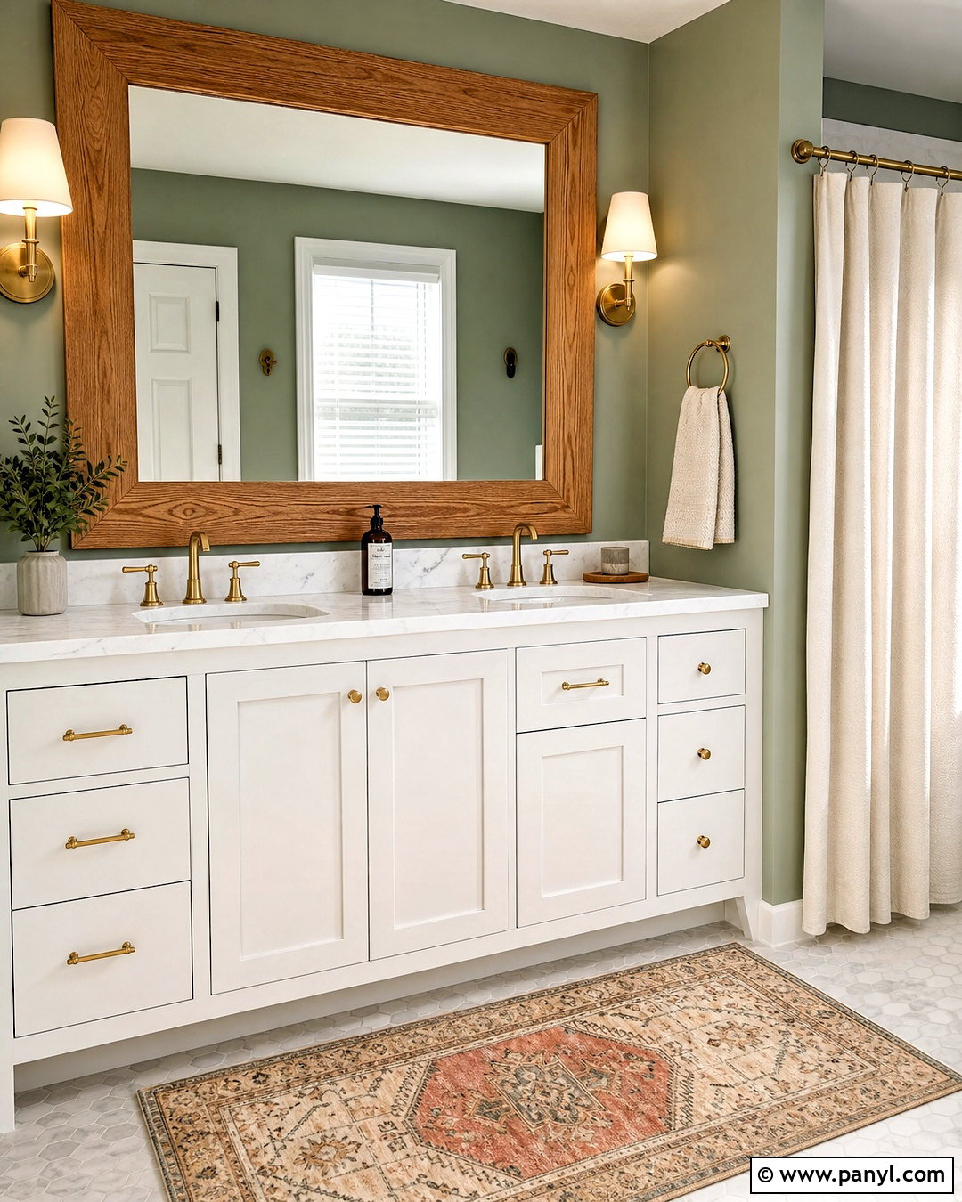 DIY Framed Bathroom Mirror - 20 home aesthetic diy ideas