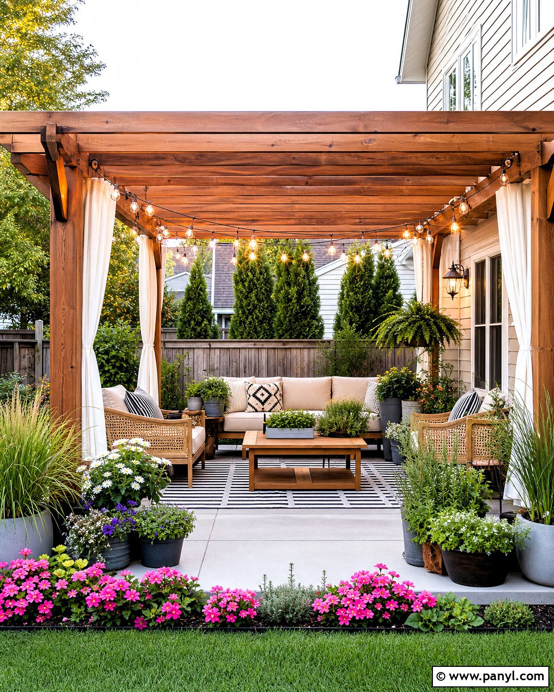DIY Outdoor Pergola Patio - 20 home aesthetic diy ideas