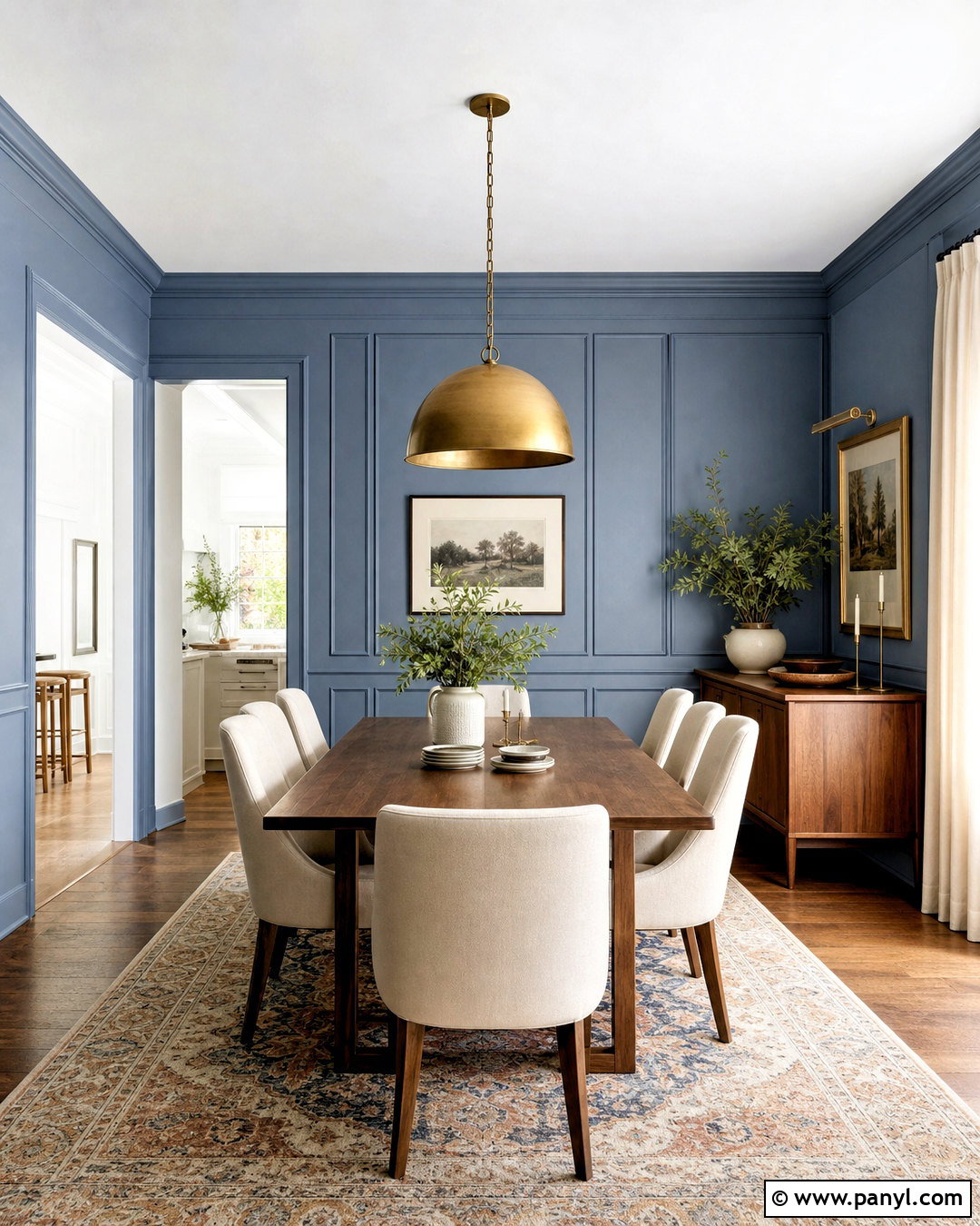 DIY Picture Frame Molding Dining Room - 20 home aesthetic diy ideas