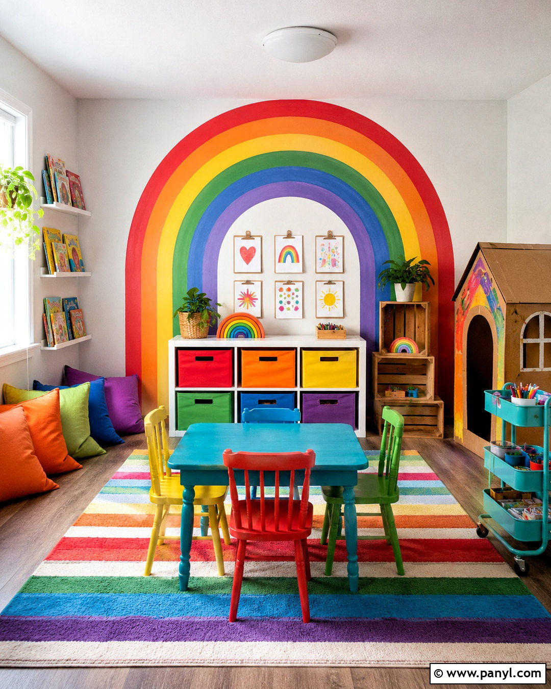 DIY Rainbow Playroom - 20 rainbow playroom ideas