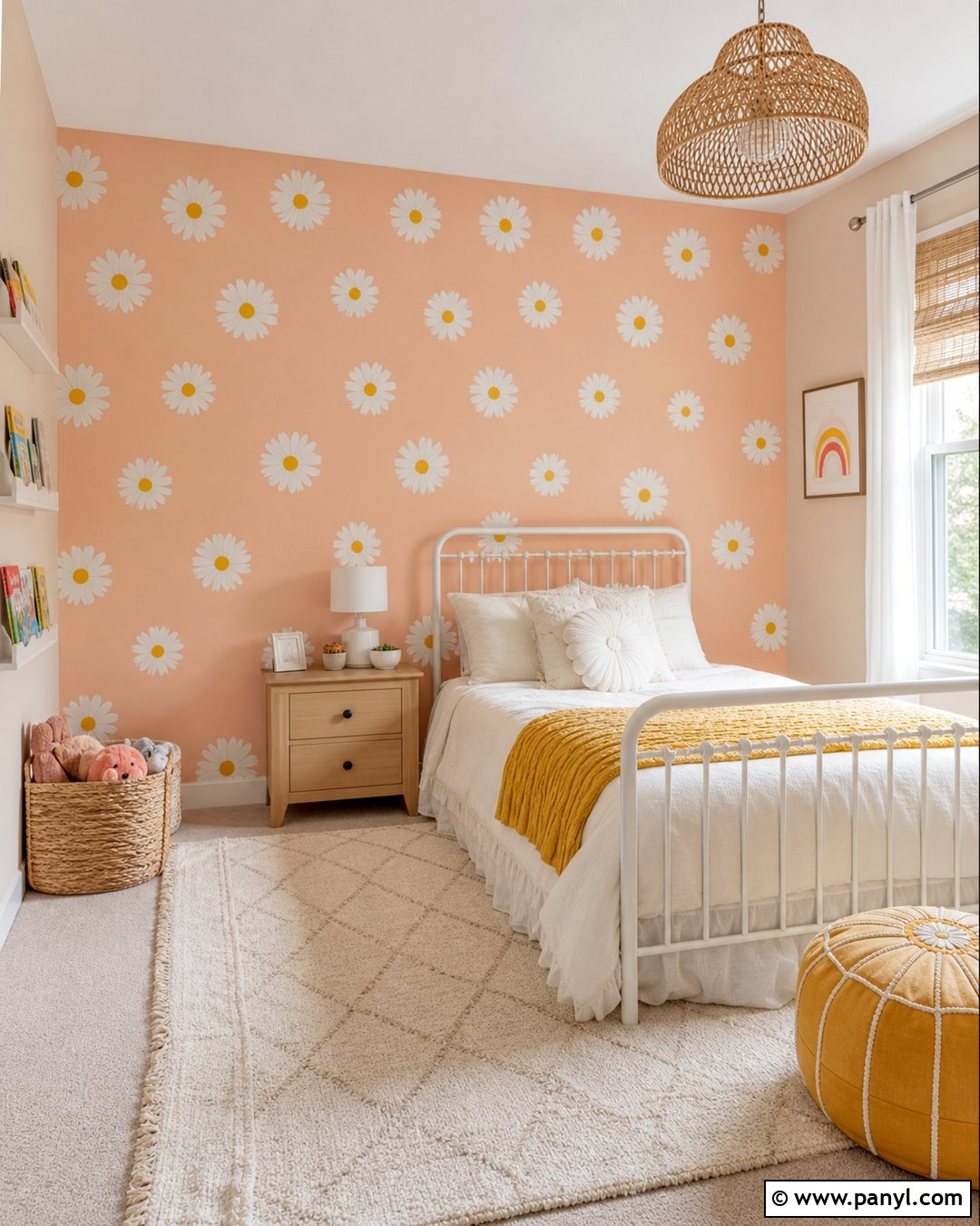 Daisy Girls Room Accent Wall - 25 Accent Wall For Girls Room Ideas