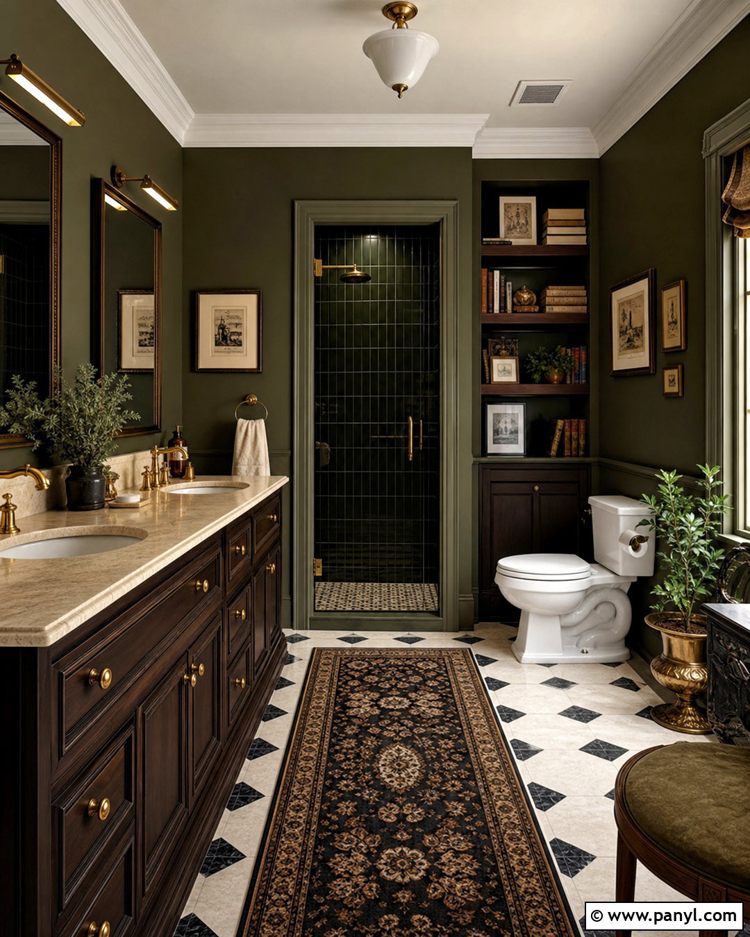 Dark Academia Bathroom - 20 dark moody bathroom ideas