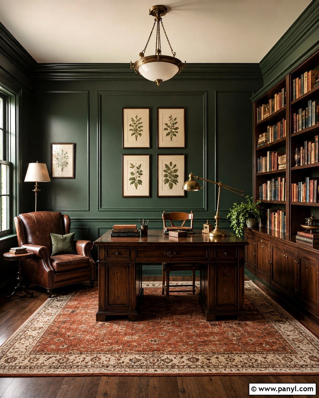 Dark Academia Forest Green Walls - 20 Dark Academia Wall Paint Ideas