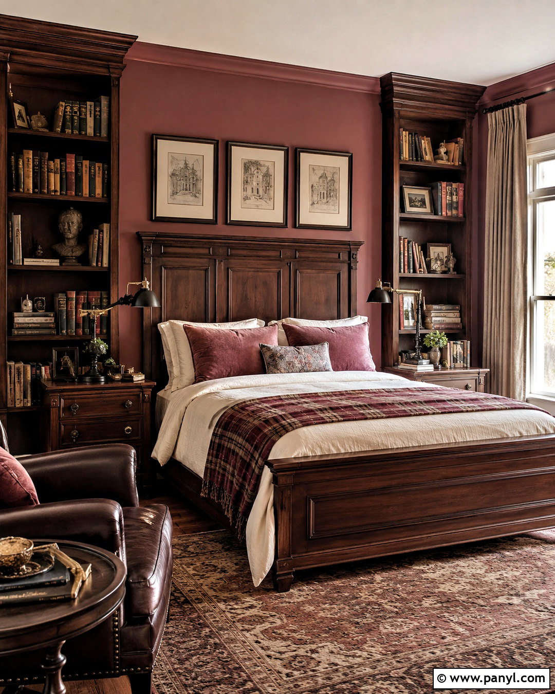 Dark Academia Pink Bedroom - 20 moody pink bedroom ideas
