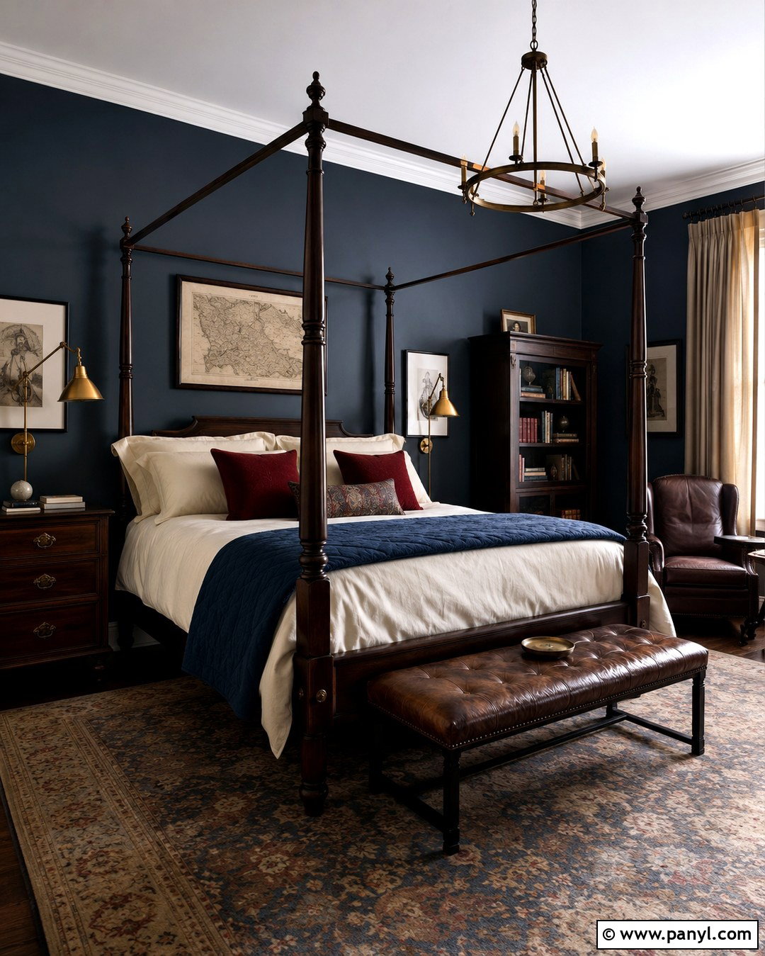 Dark Academia Slate Gray Bedroom - 20 Dark Academia Wall Paint Ideas