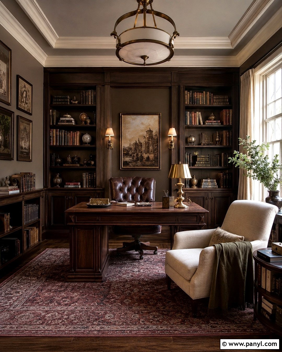 Dark Academia Warm Taupe Library - 20 Dark Academia Wall Paint Ideas