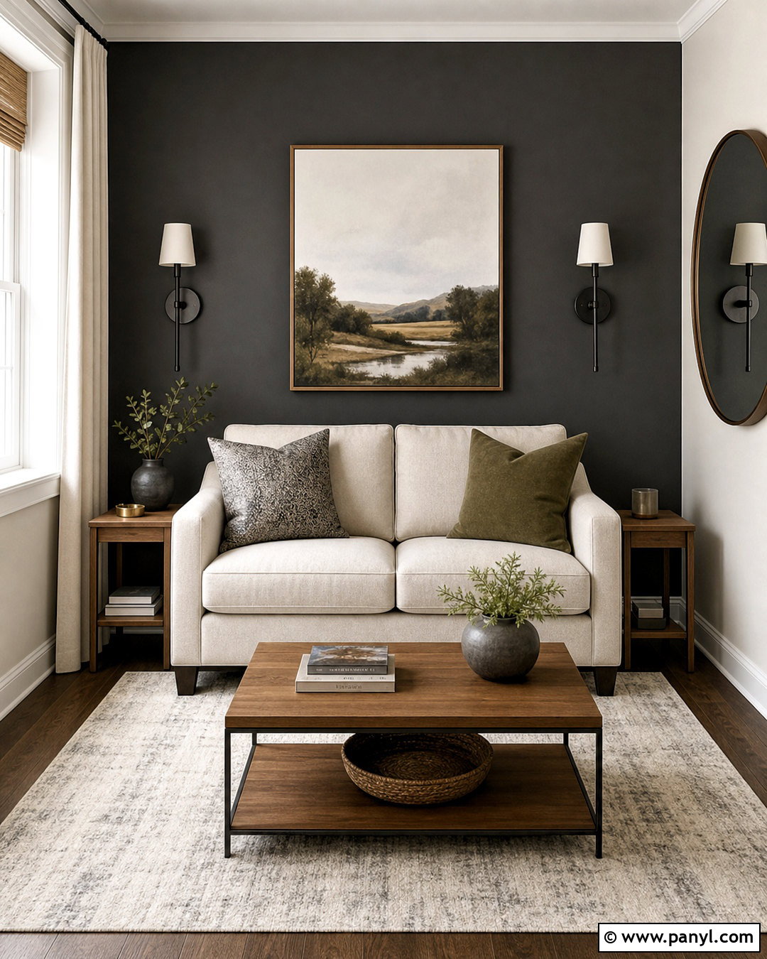 Dark Accent Wall In A Small Living Room - 20 dark accent wall living room ideas