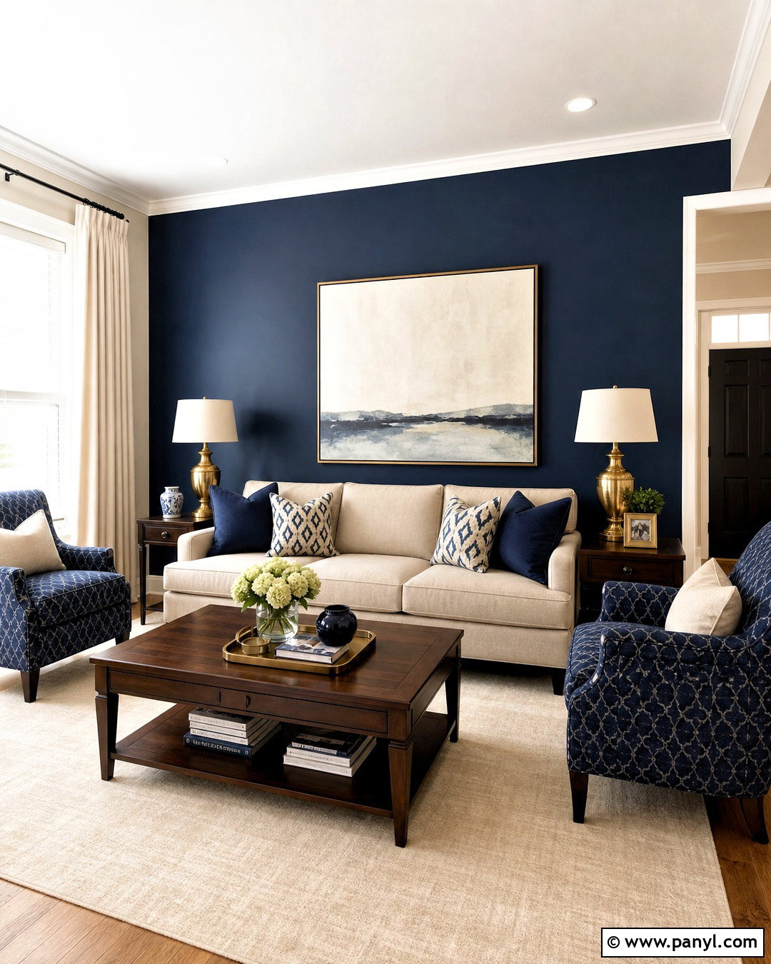 Dark Accent Wall Living Room - 20 dark paint living room ideas
