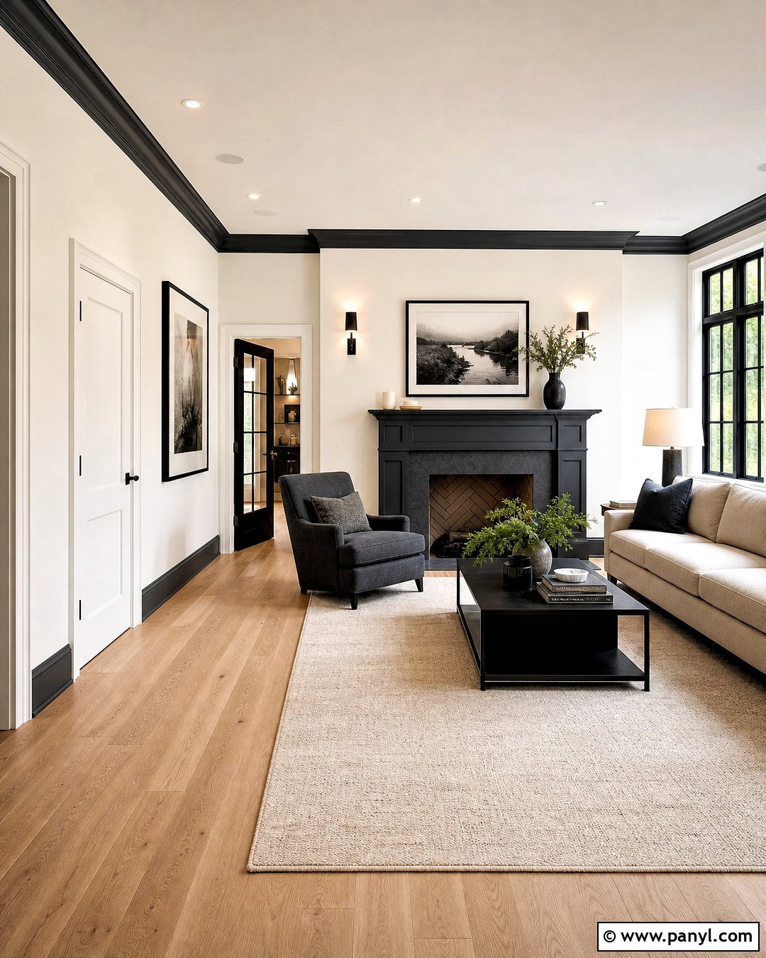 Dark Baseboards With White Doors - 20 dark baseboards and trim ideas
