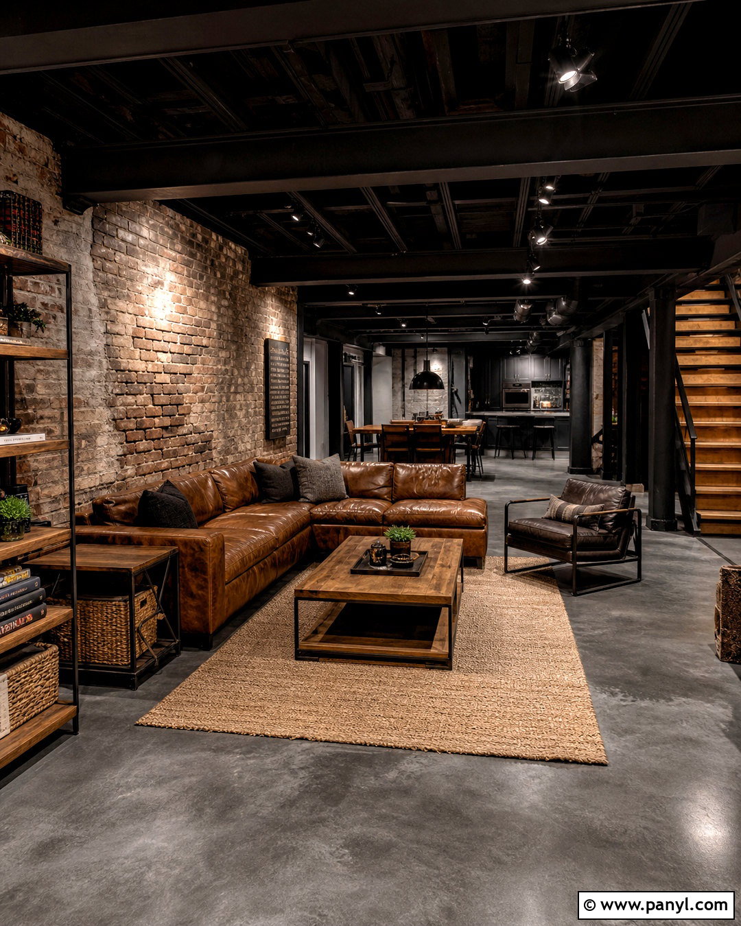 Dark Basement Industrial Loft - 20 dark basement ideas