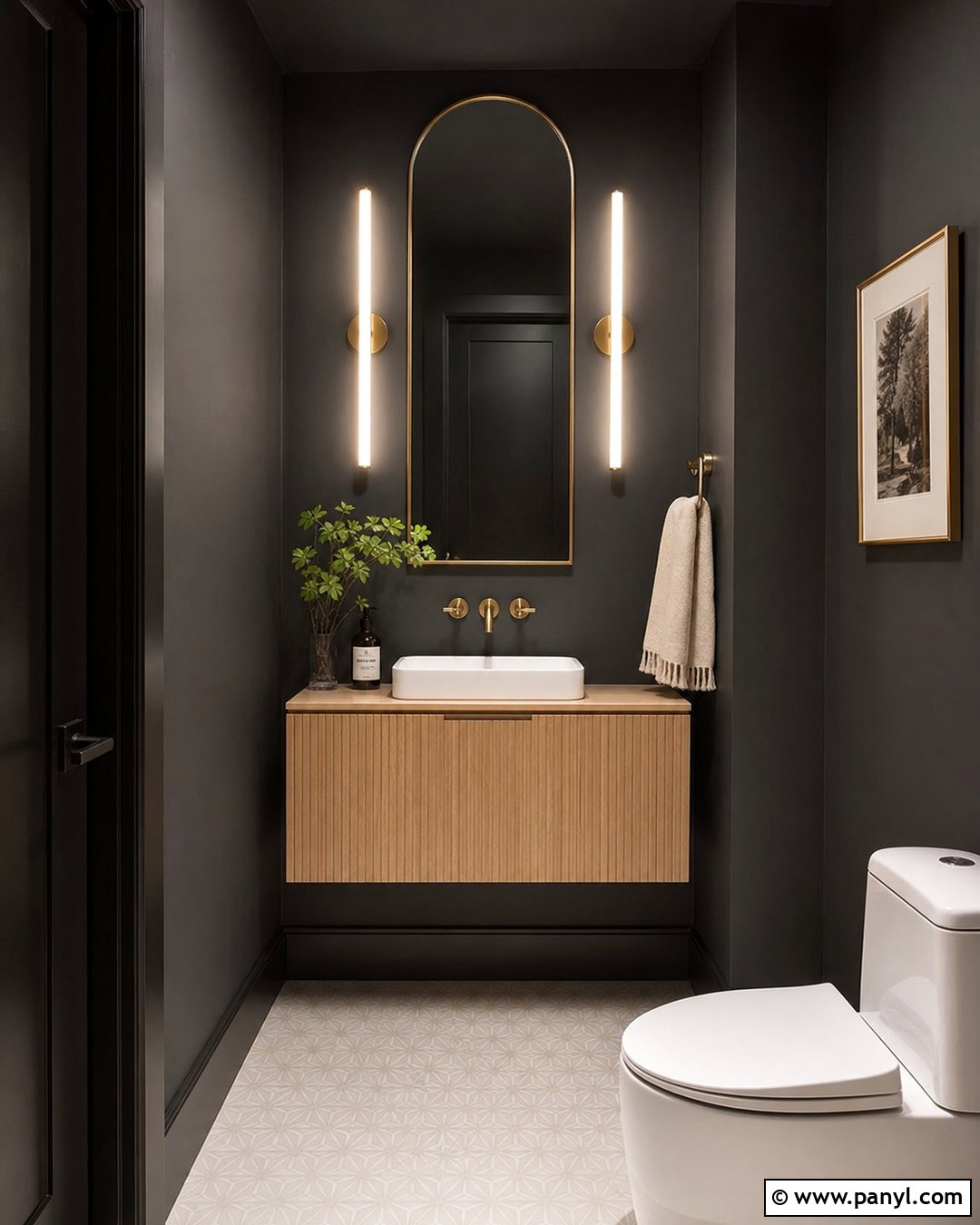 Dark Bathroom Walls For Small Powder Room - 30 Dark Bathroom Walls