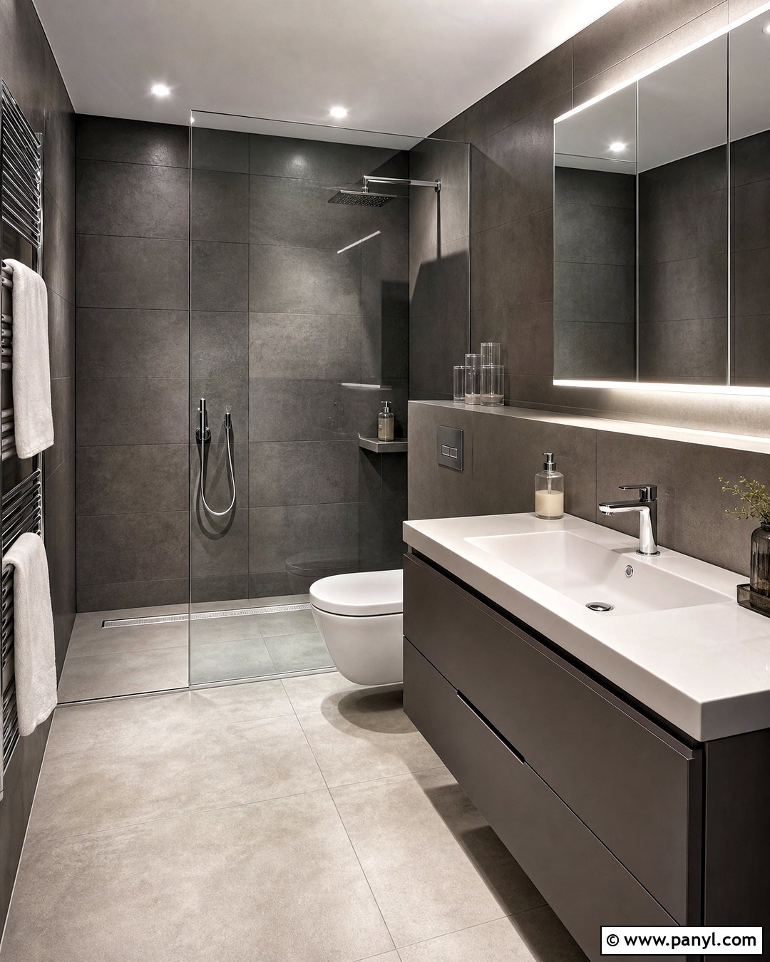 Dark Bathroom With Chrome Fixtures - 20 dark bathroom ideas modern ideas