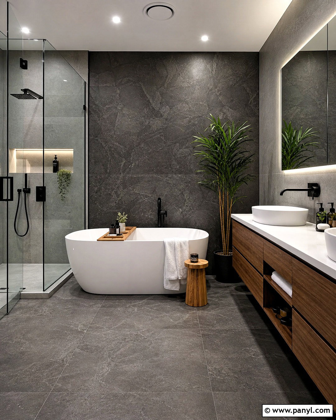Dark Bathroom With Freestanding Tub - 20 dark bathroom ideas modern ideas