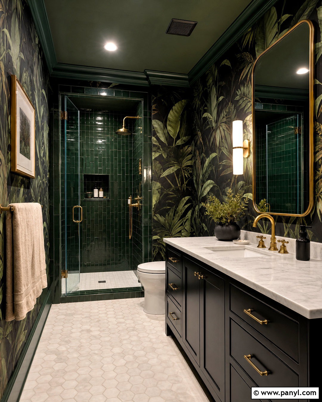 Dark Bathroom With Wallpaper - 20 dark bathroom design ideas