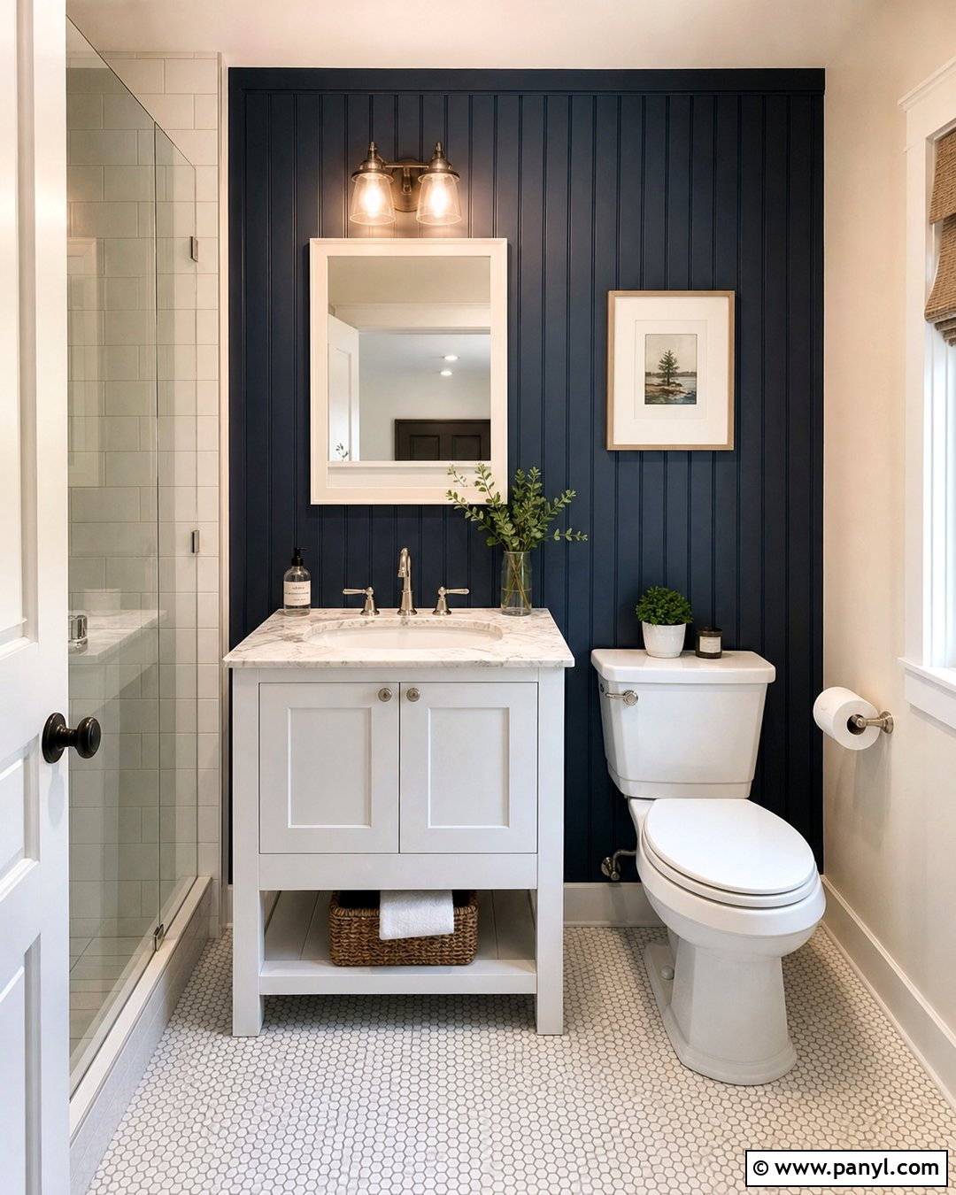 Dark Beadboard Accent Wall - 20 Dark Accent Wall In Small Bathroom Ideas