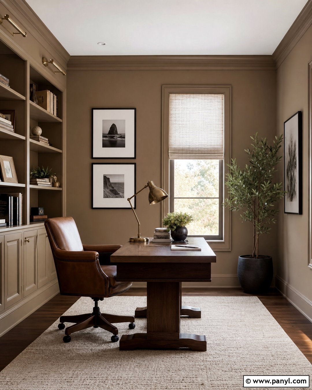 Dark Beige Wall Paint for Home Offices - 20 Beige Wall Paint Sample Ideas