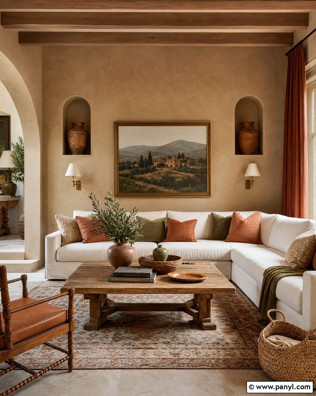Dark Beige Walls With Terracotta Accents - 20 Dark Beige Wall Color Ideas