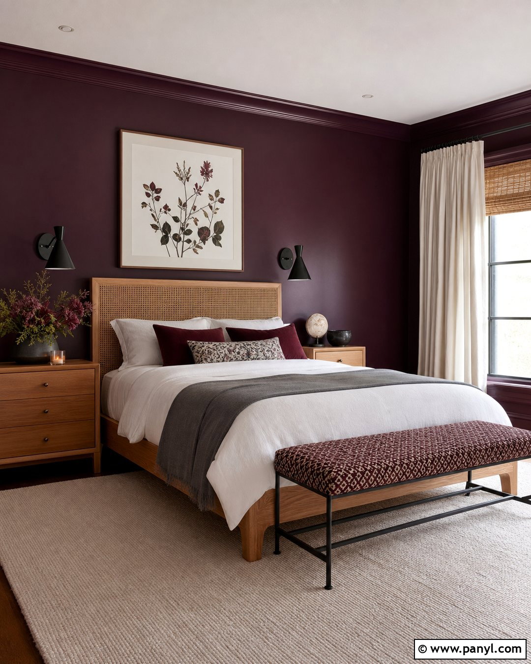 Dark Blackberry Bedroom Walls - 35 dark wall colors