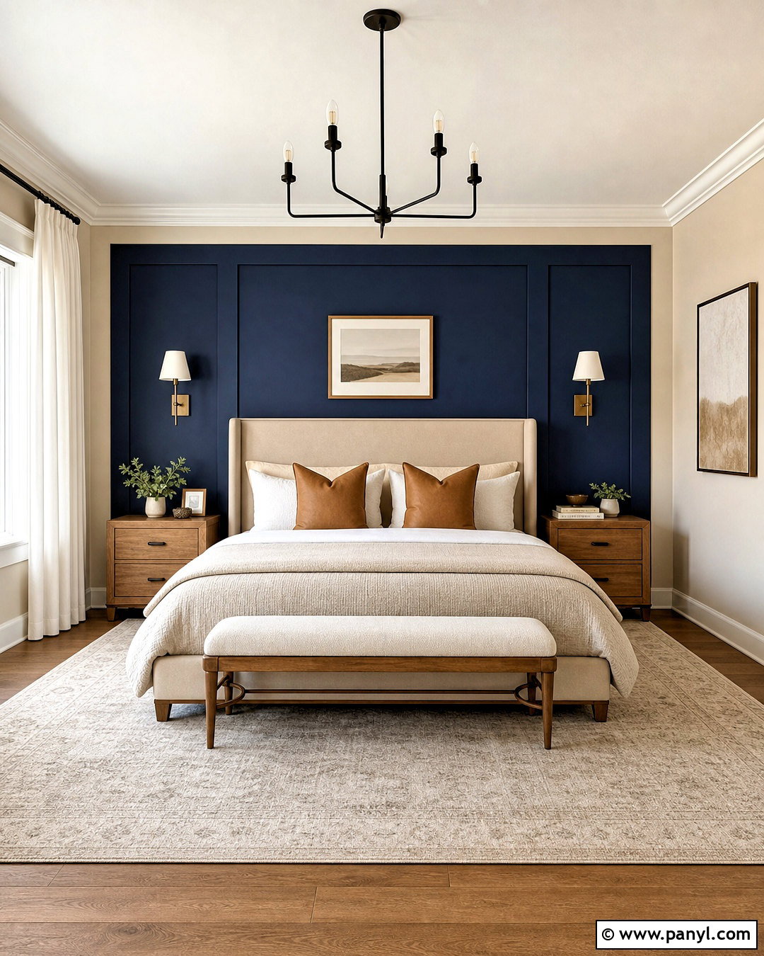 Dark Blue Accent Wall Bedroom - 20 dark blue wall bedroom ideas