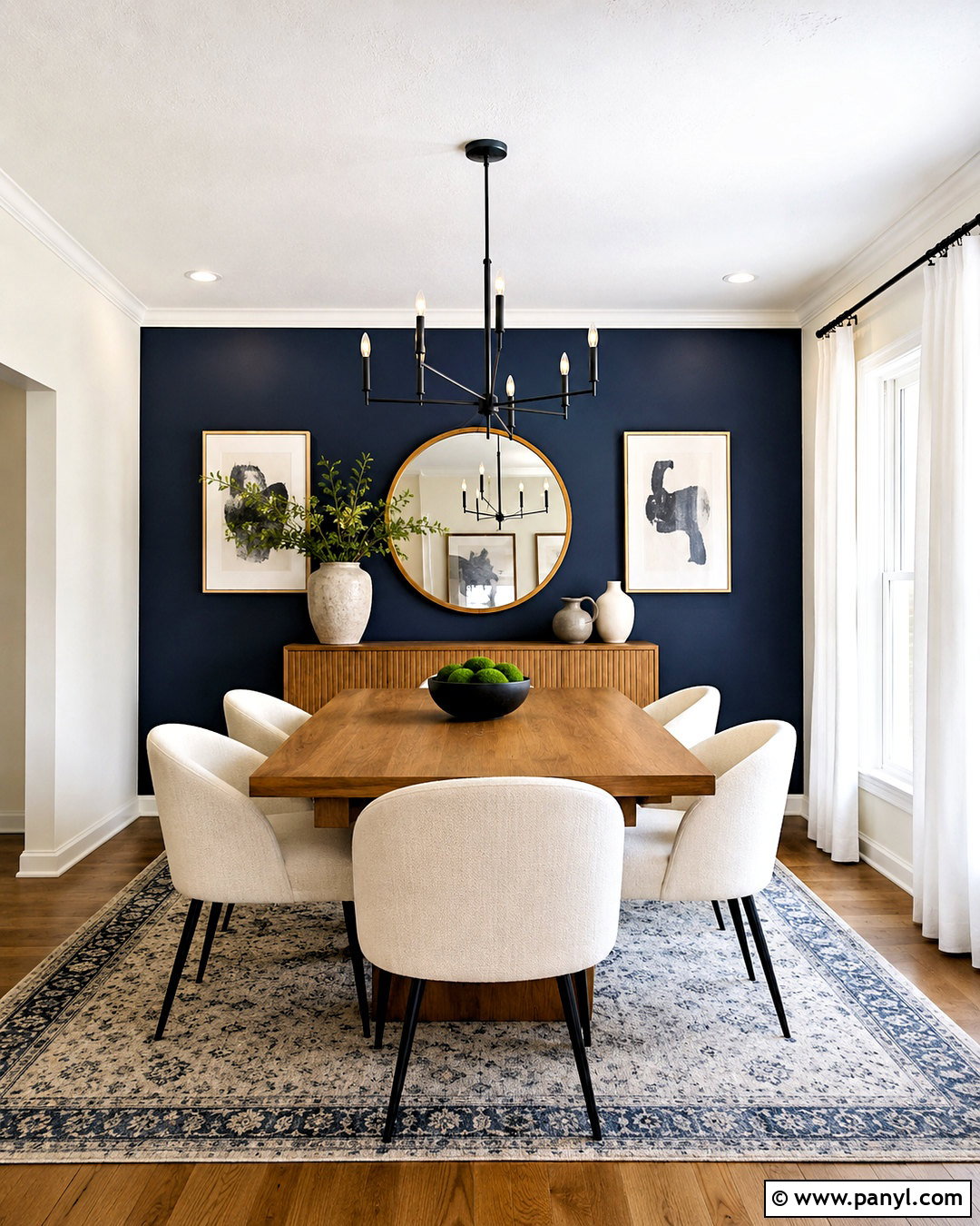 Dark Blue Accent Wall Dining Room - 20 dark blue dining room walls