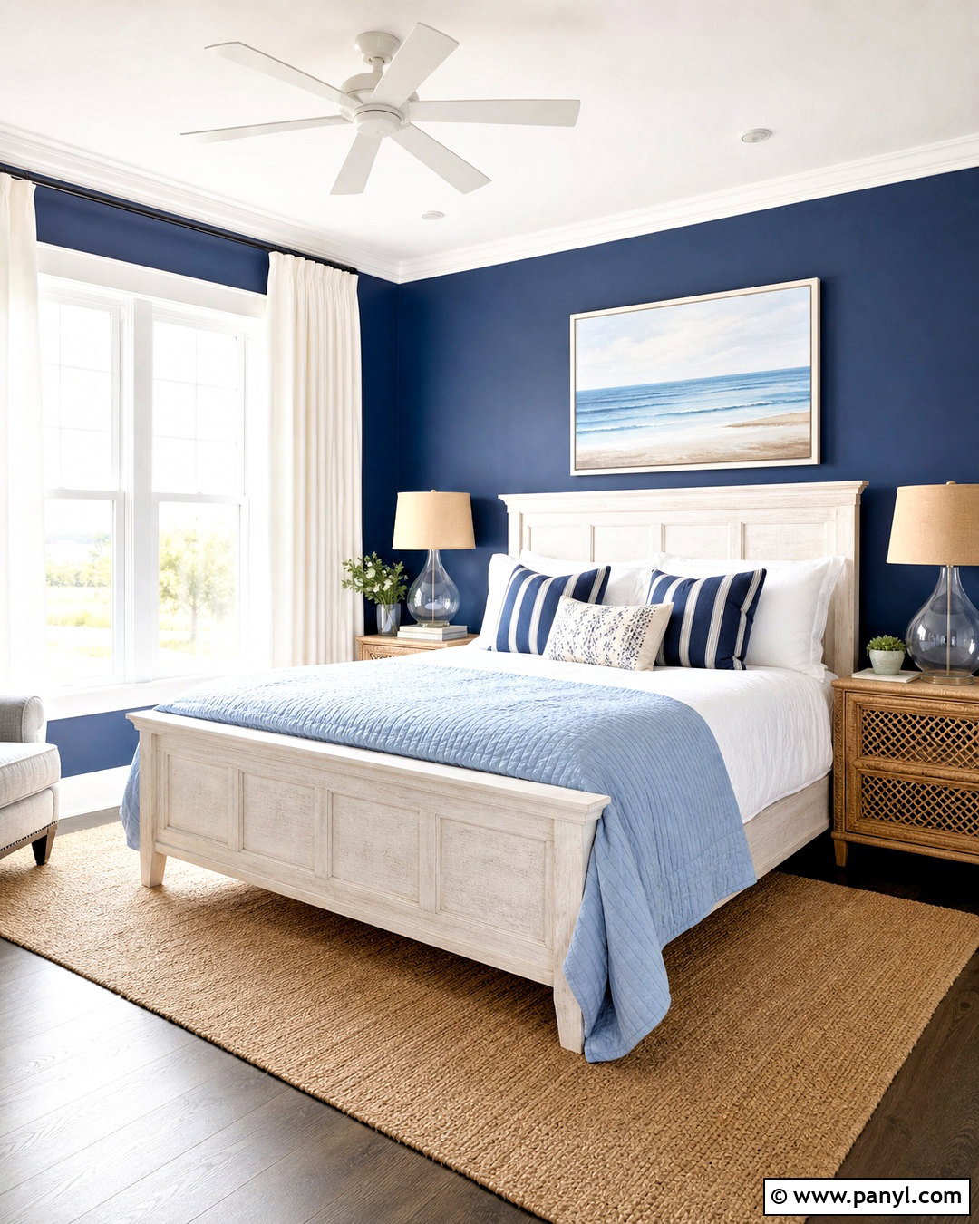 20 Dark Blue Accent Wall Bedroom Ideas for a Cozy Modern Retreat