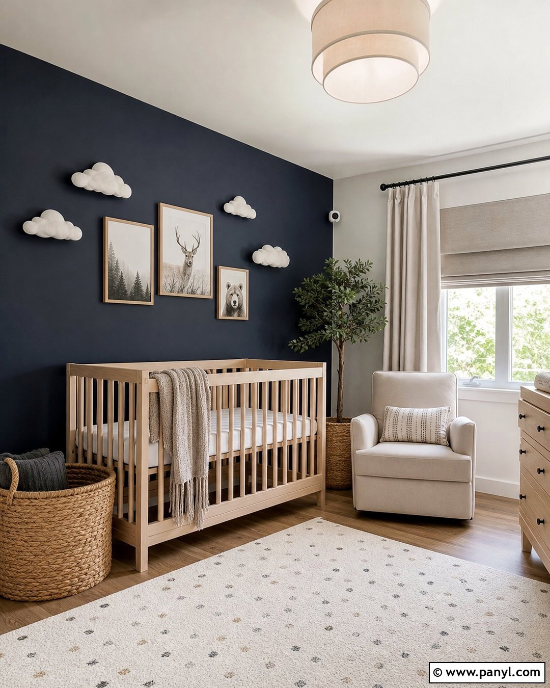 Dark Blue Accent Wall Nursery - 35 Dark Blue Accent Wall Ideas