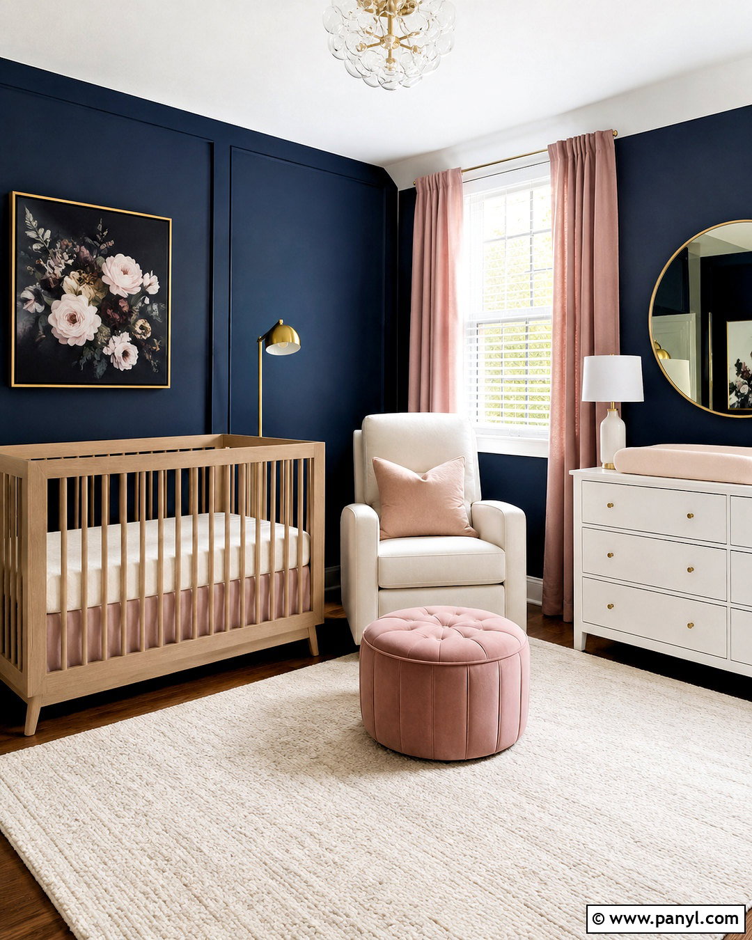 Dark Blue And Blush Nursery - 20 dark blue nursery ideas