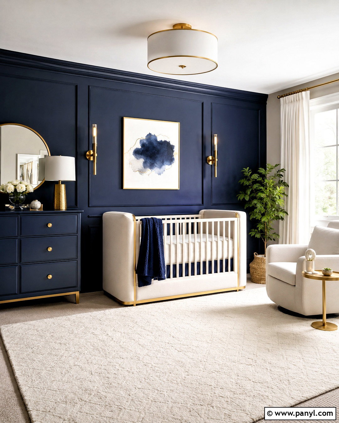 Dark Blue And Gold Nursery - 20 dark blue nursery ideas