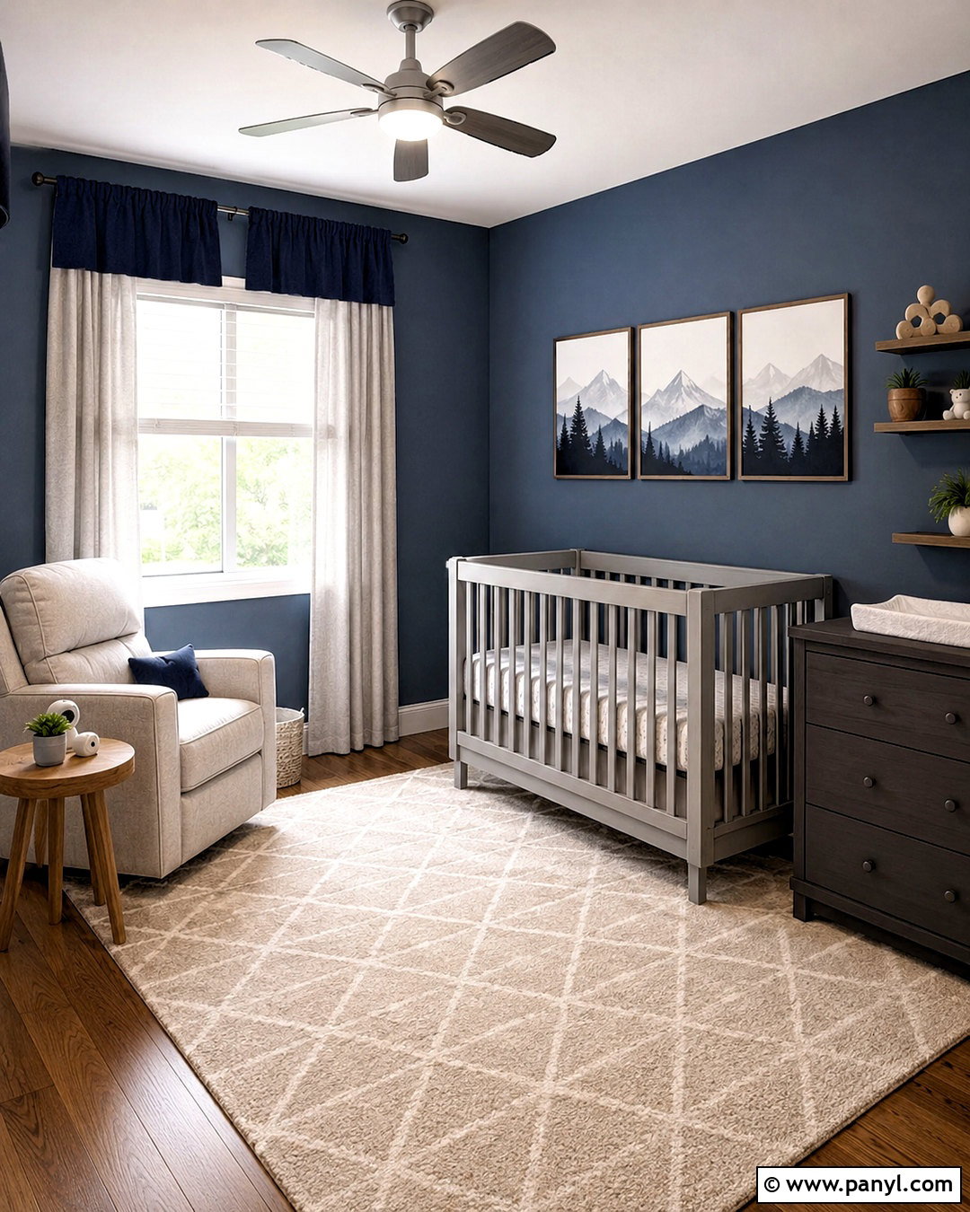 Dark Blue And Gray Nursery - 20 dark blue nursery ideas