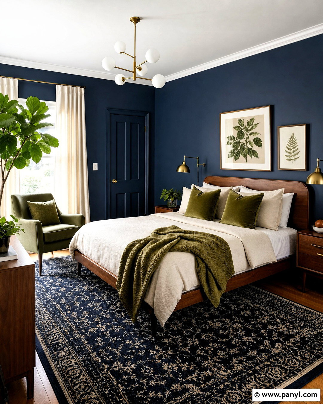 20 Dark Blue Wall Bedroom Ideas for a Calm, Cozy Retreat