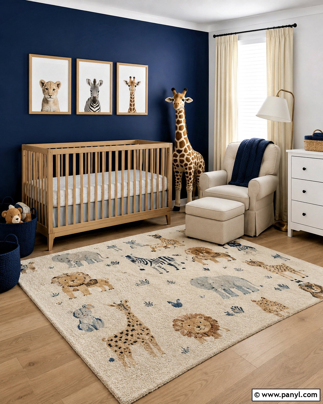 Dark Blue Animal Nursery - 20 dark blue nursery ideas
