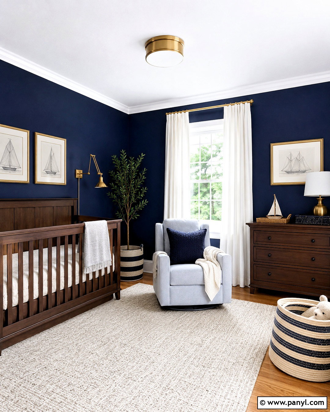 Dark Blue Baby Room - 20 dark baby room ideas