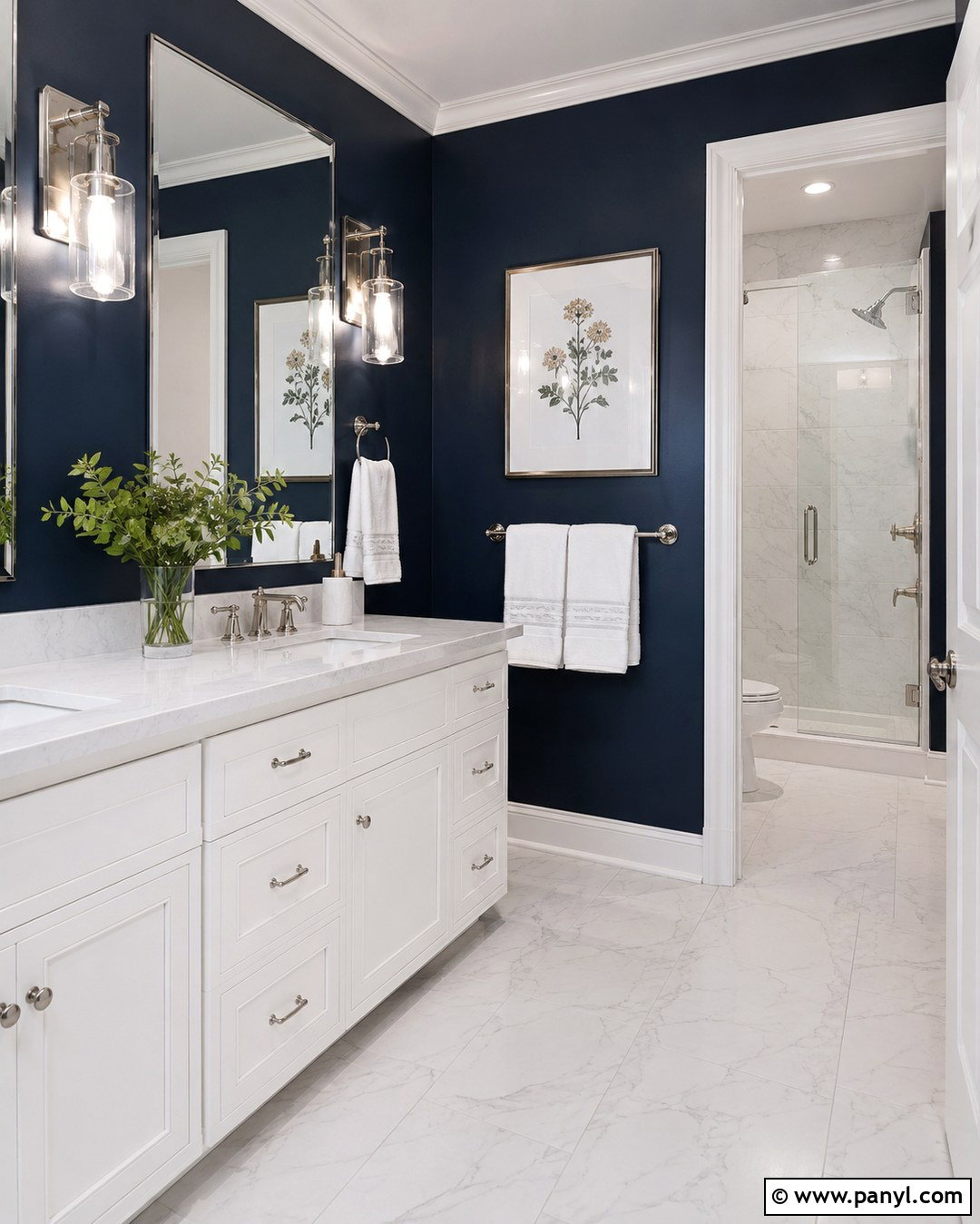 20 Dark Blue Wall Bathroom Ideas for a Serene Spa Look