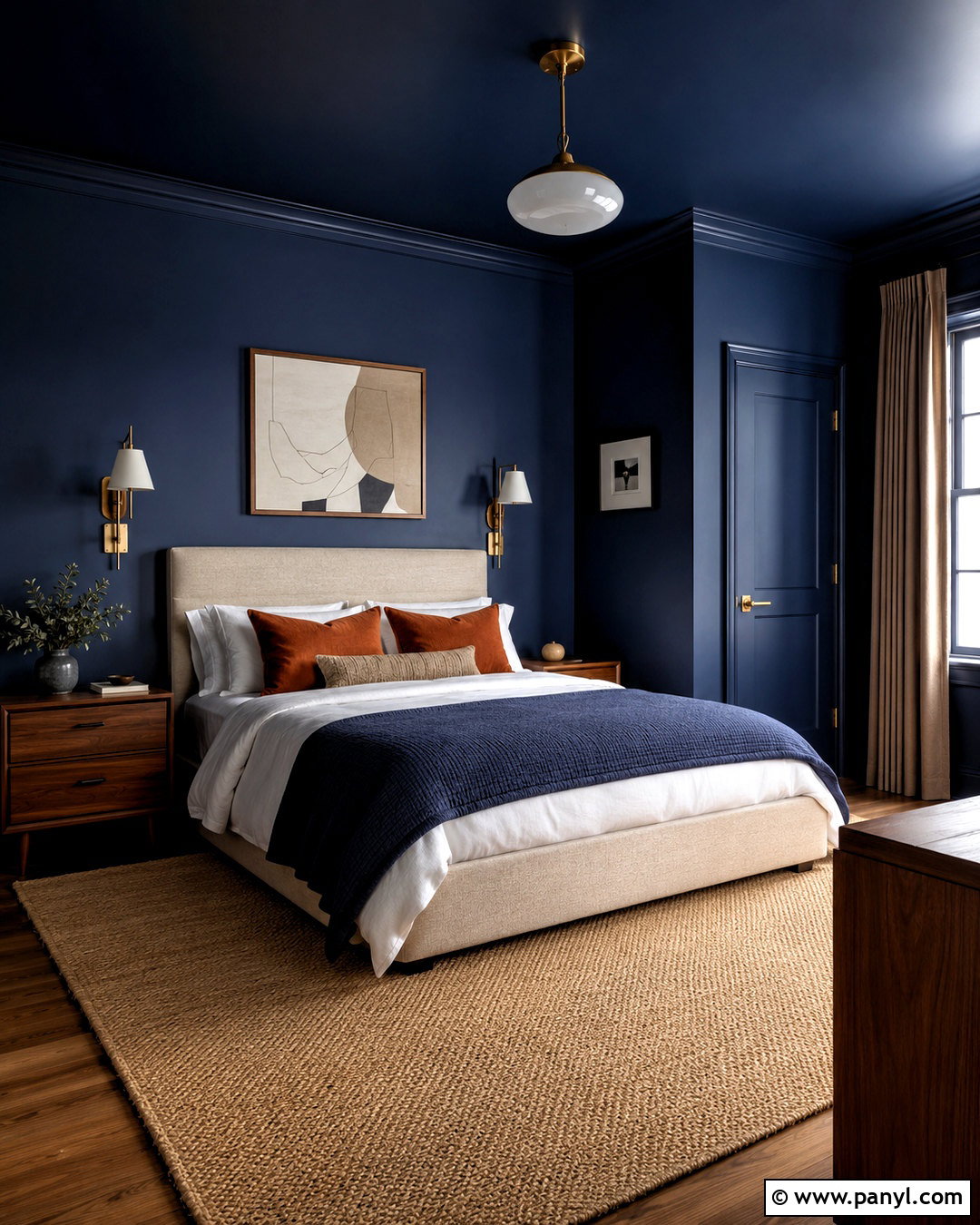Dark Blue Bedroom - 20 dark painted rooms