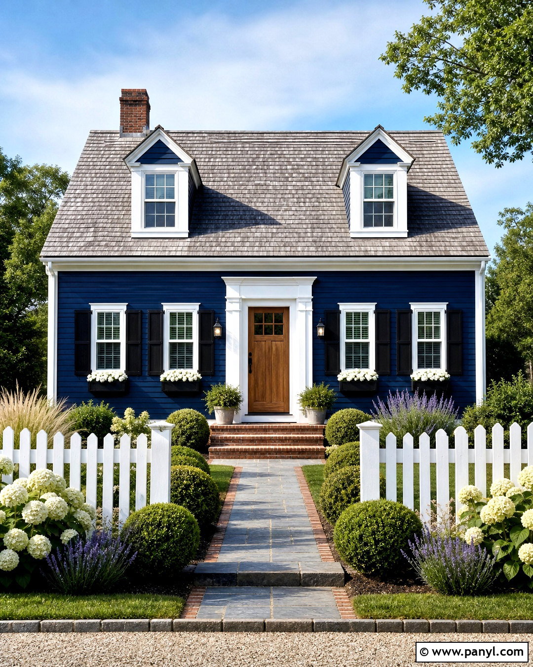 Dark Blue Cape Cod Exterior - 20 dark blue home exterior ideas