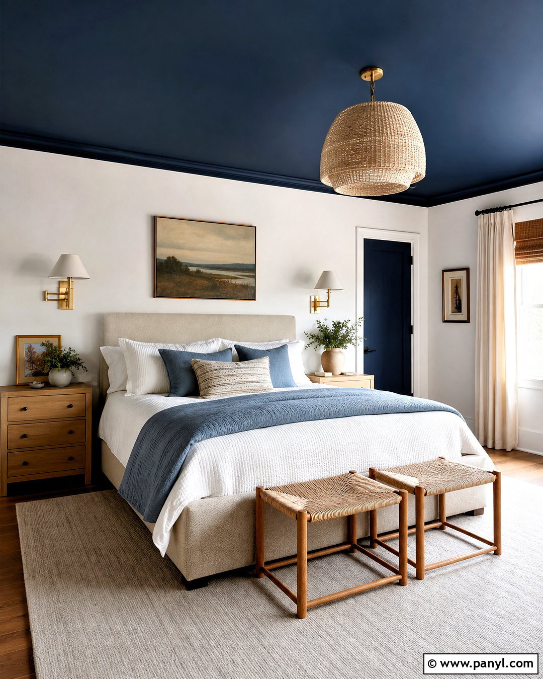 Dark Blue Ceiling Bedroom - 20 dark blue ceiling ideas