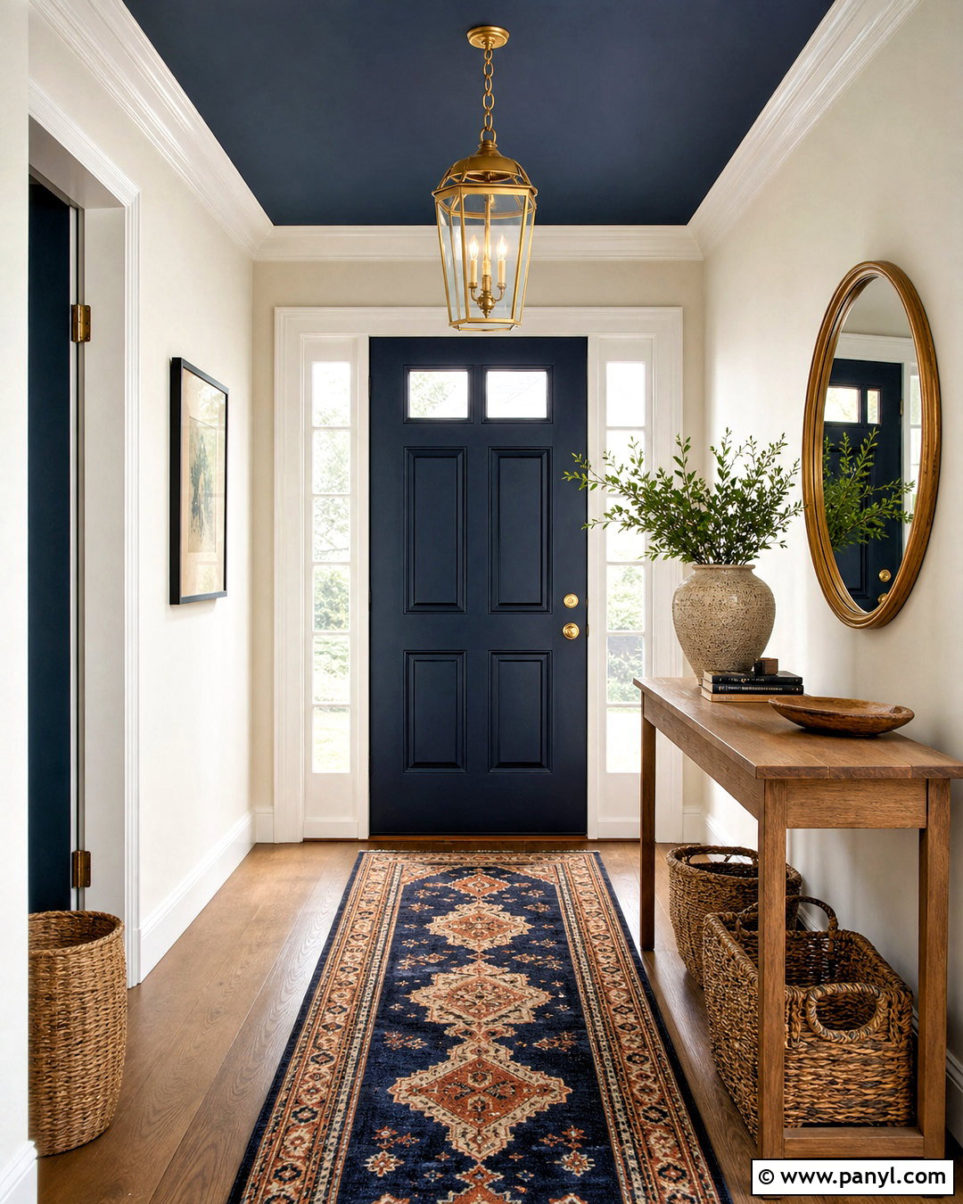Dark Blue Ceiling Entryway - 20 dark blue ceiling ideas