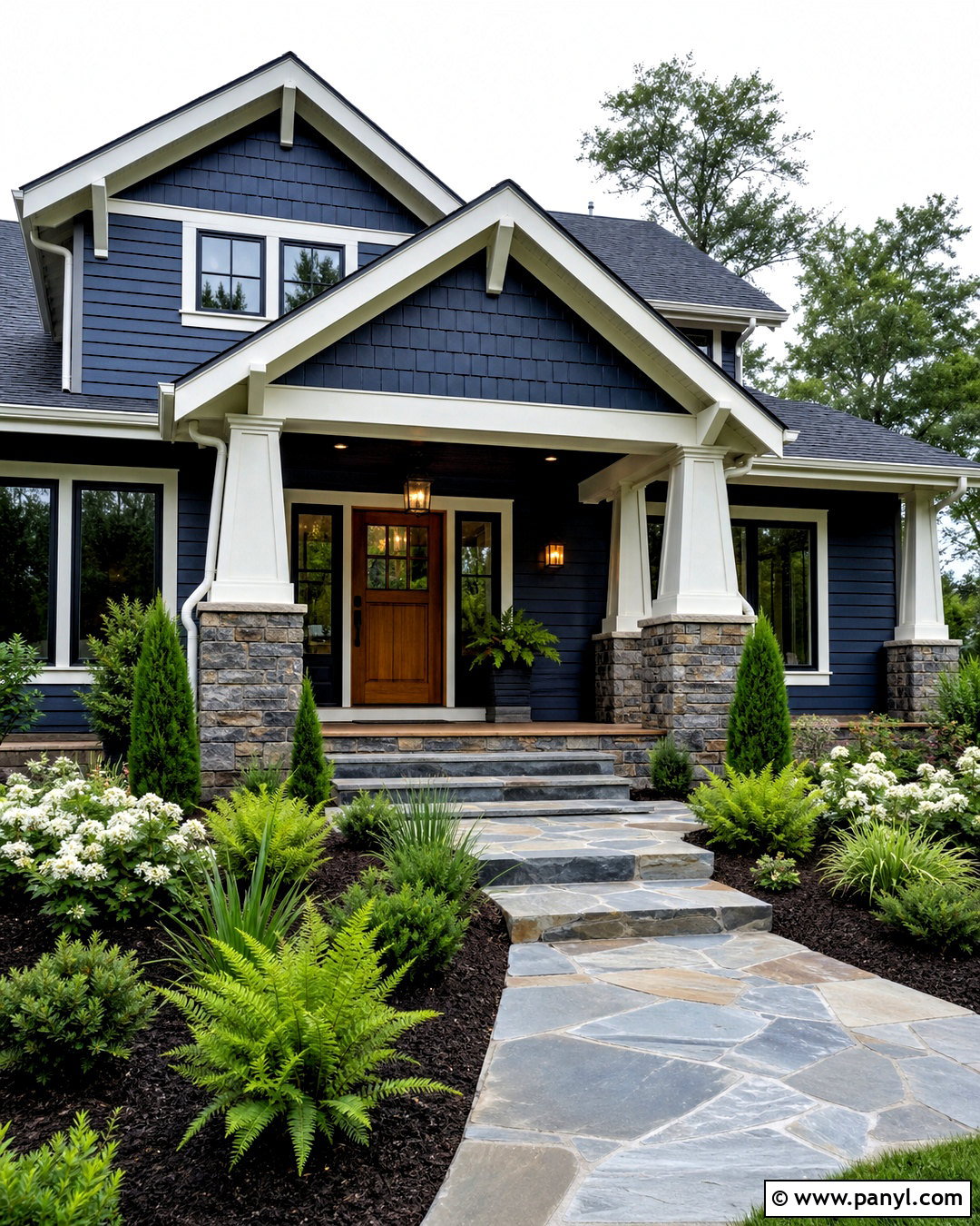 Dark Blue Craftsman Exterior - 20 dark blue home exterior ideas