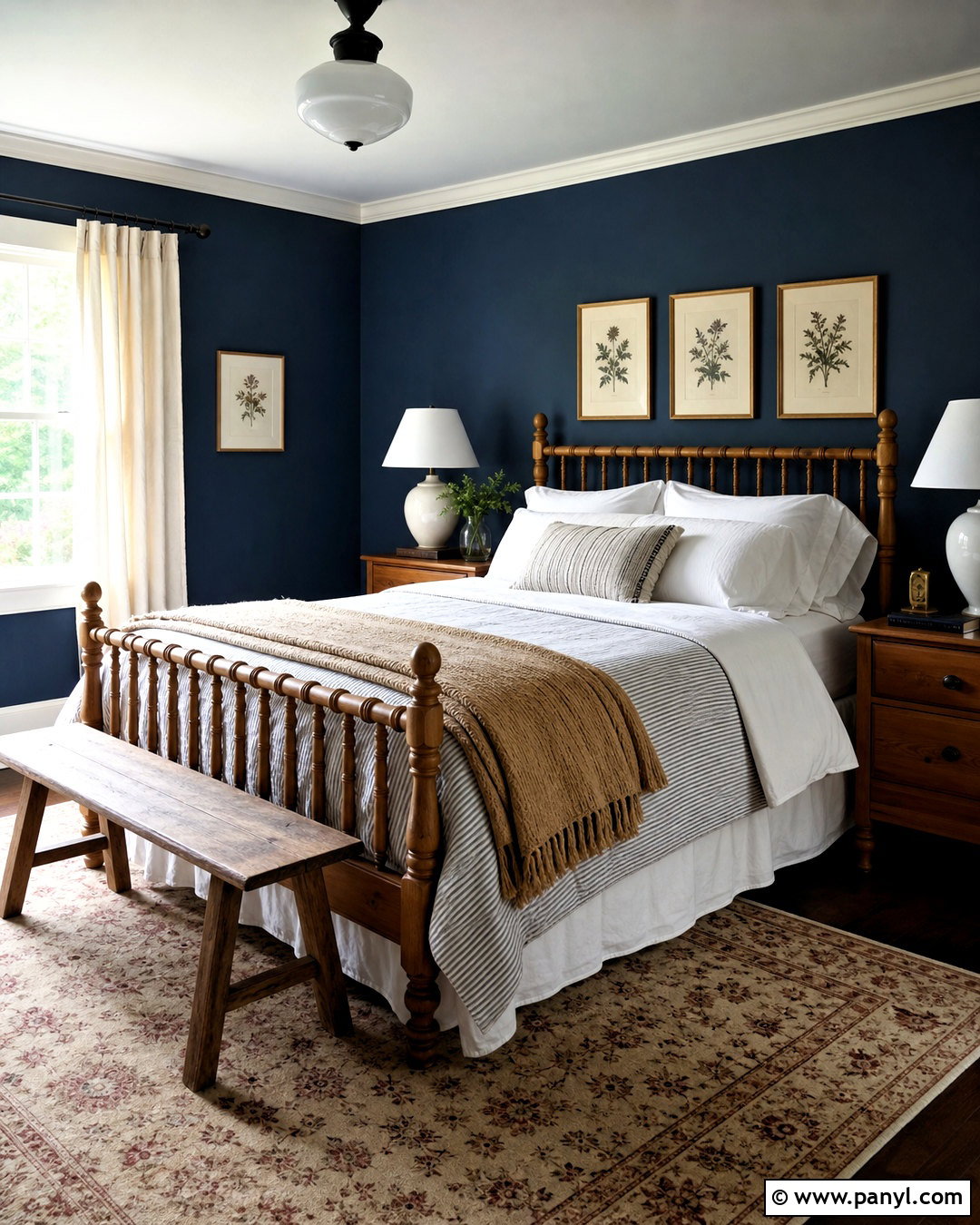 Dark Blue Farmhouse Bedroom Walls - 20 dark blue bedroom walls