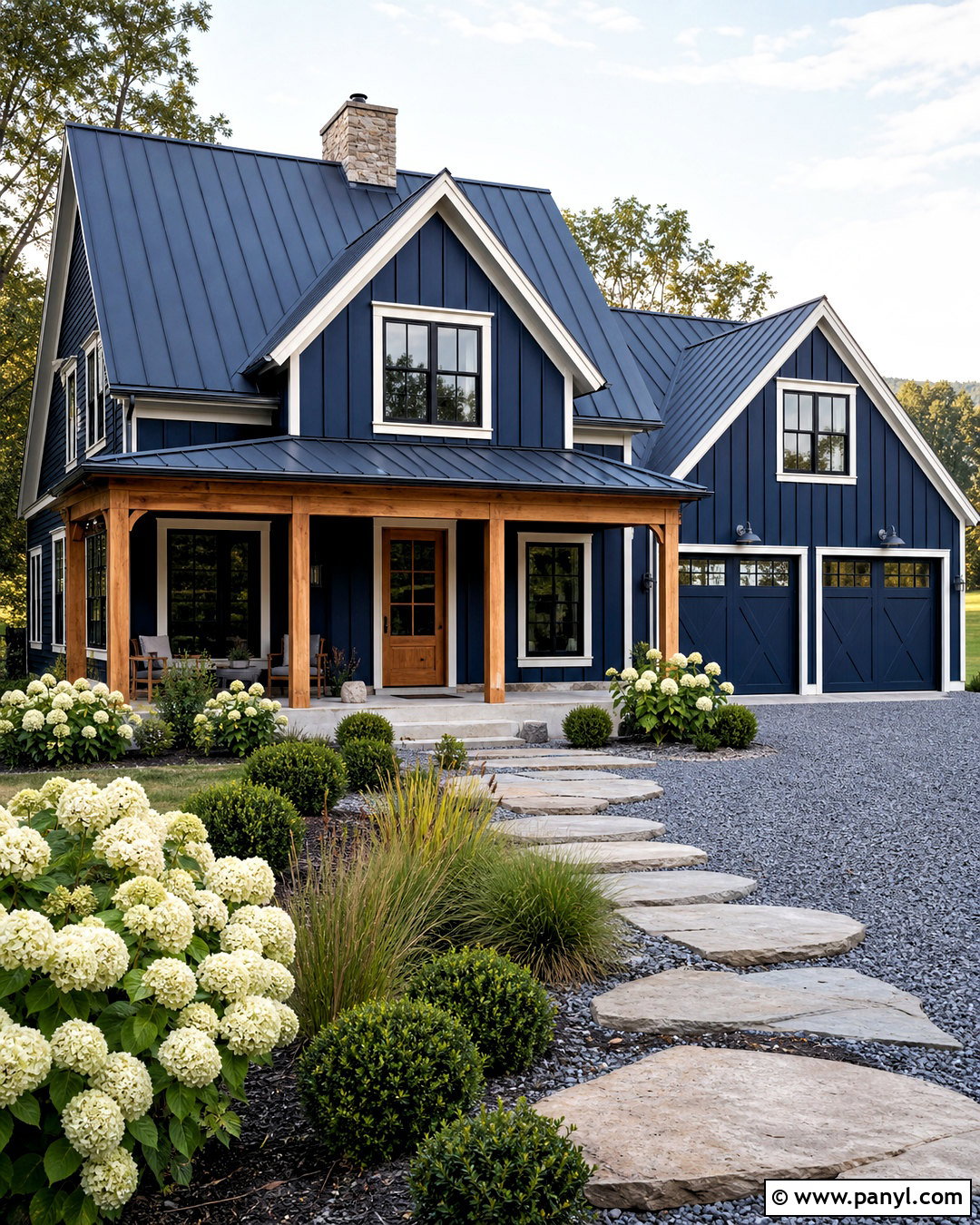 Dark Blue Farmhouse Exterior - 20 dark blue home exterior ideas