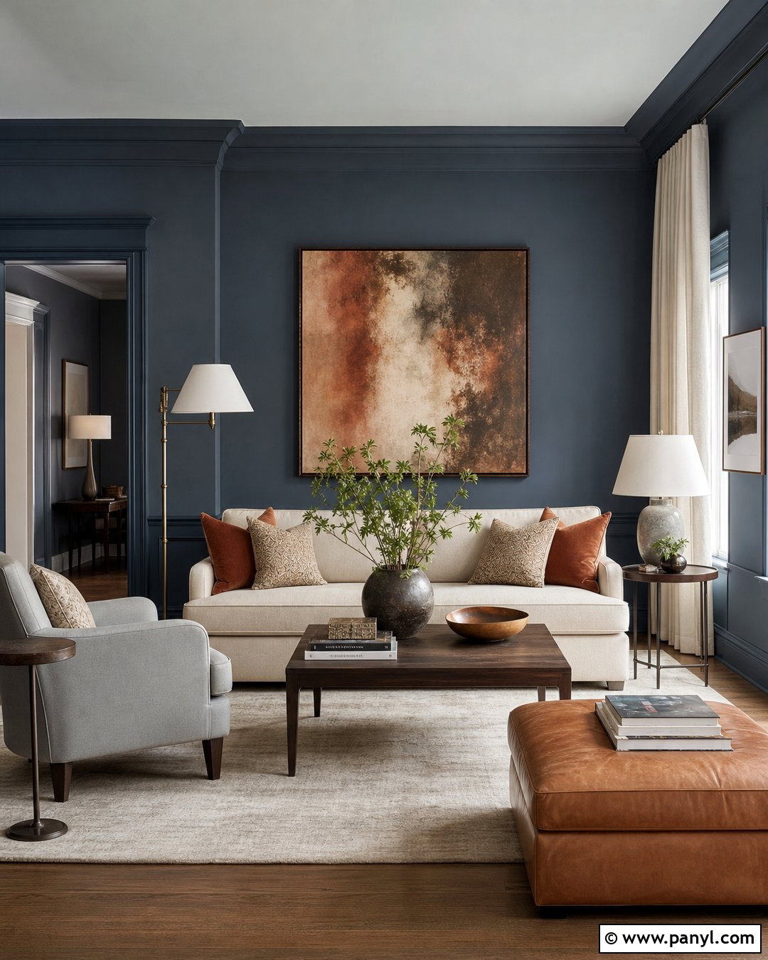 Dark Blue Gray Living Room Walls - 30 blue gray walls